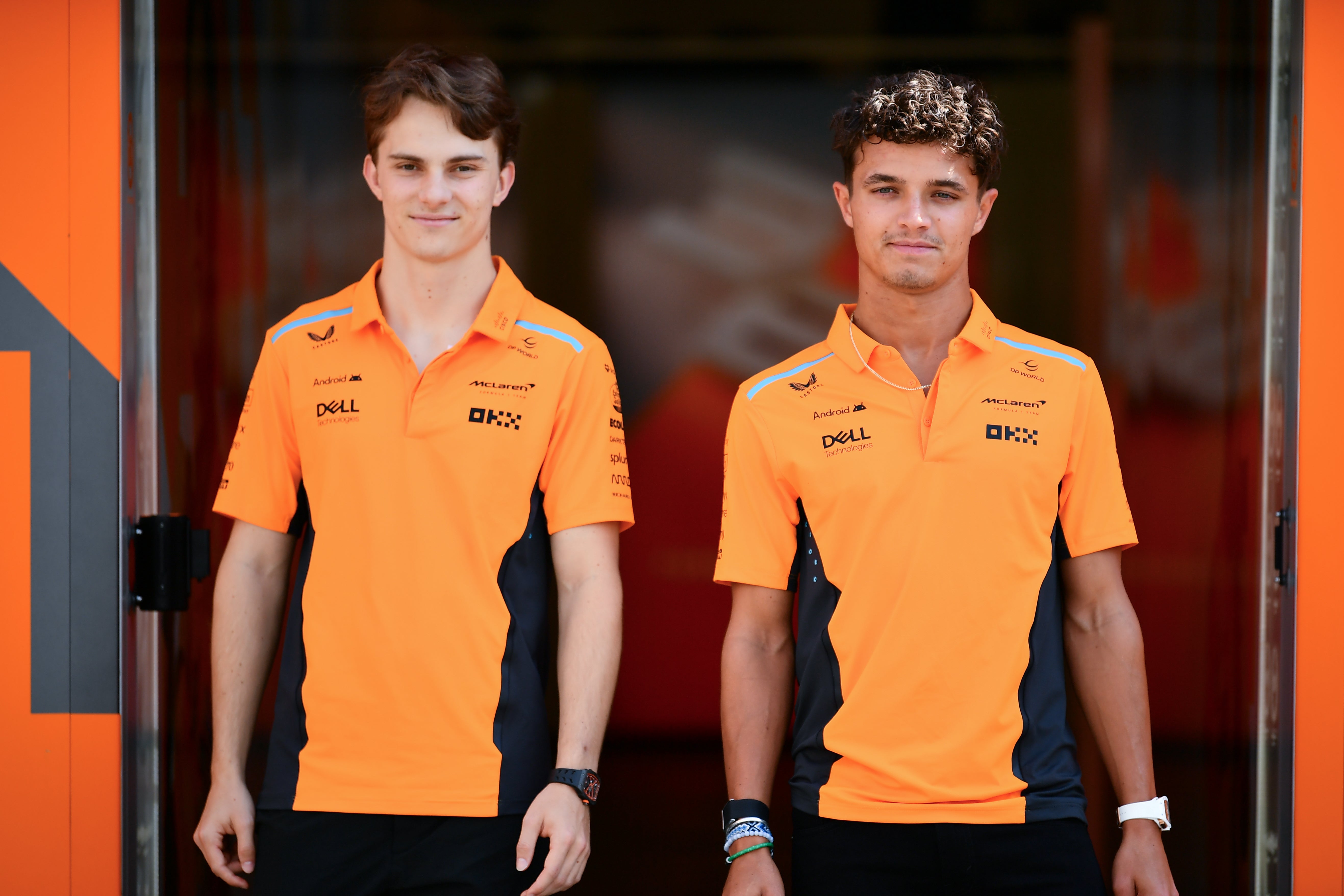 Lando Norris (right) will now be prioritised over McLaren team-mate Oscar Piastri (left)