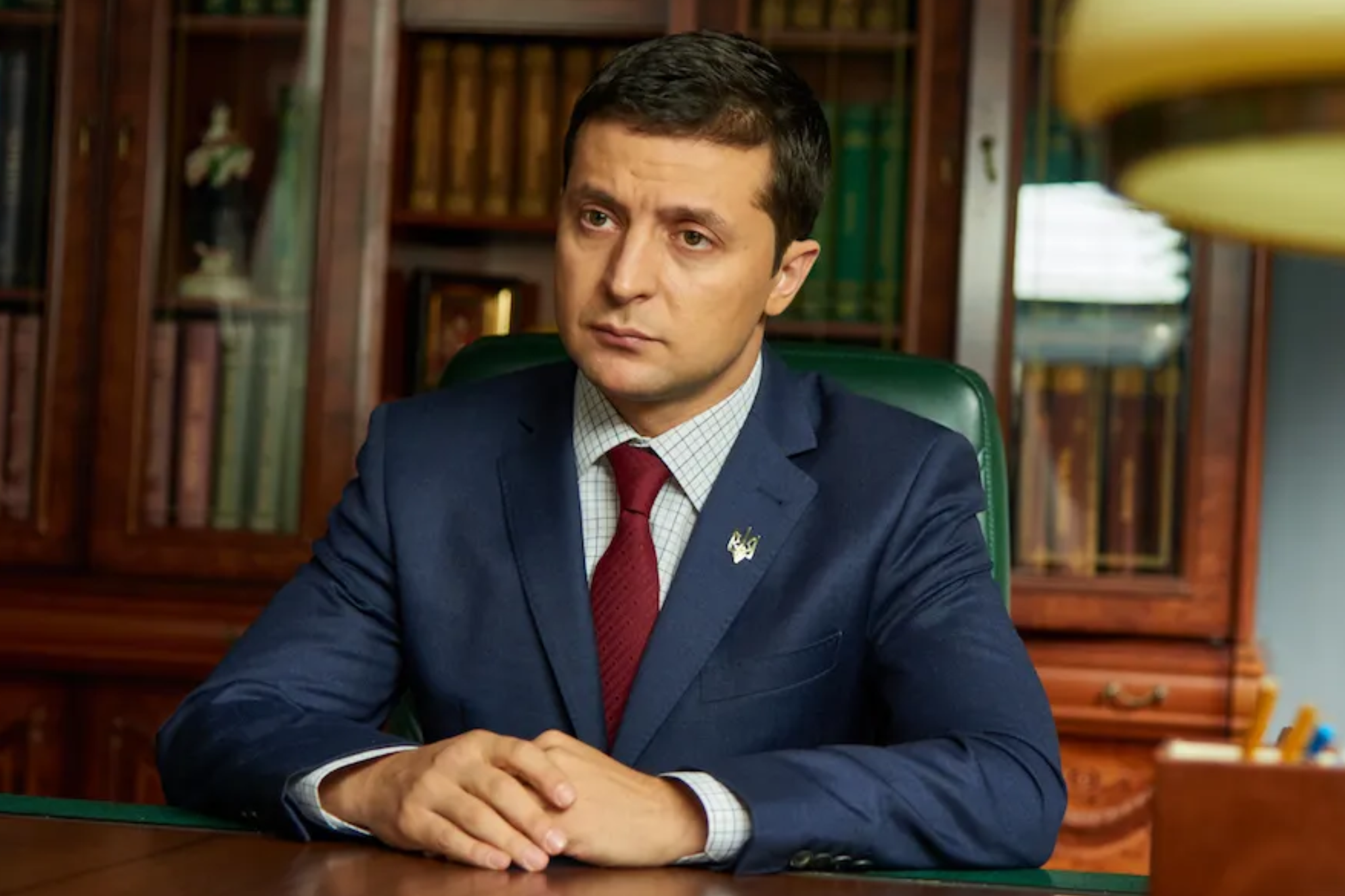 Volodymyr Zelenskyy as Vasyl Petrovych Goloborodko in ‘Servant of the People'