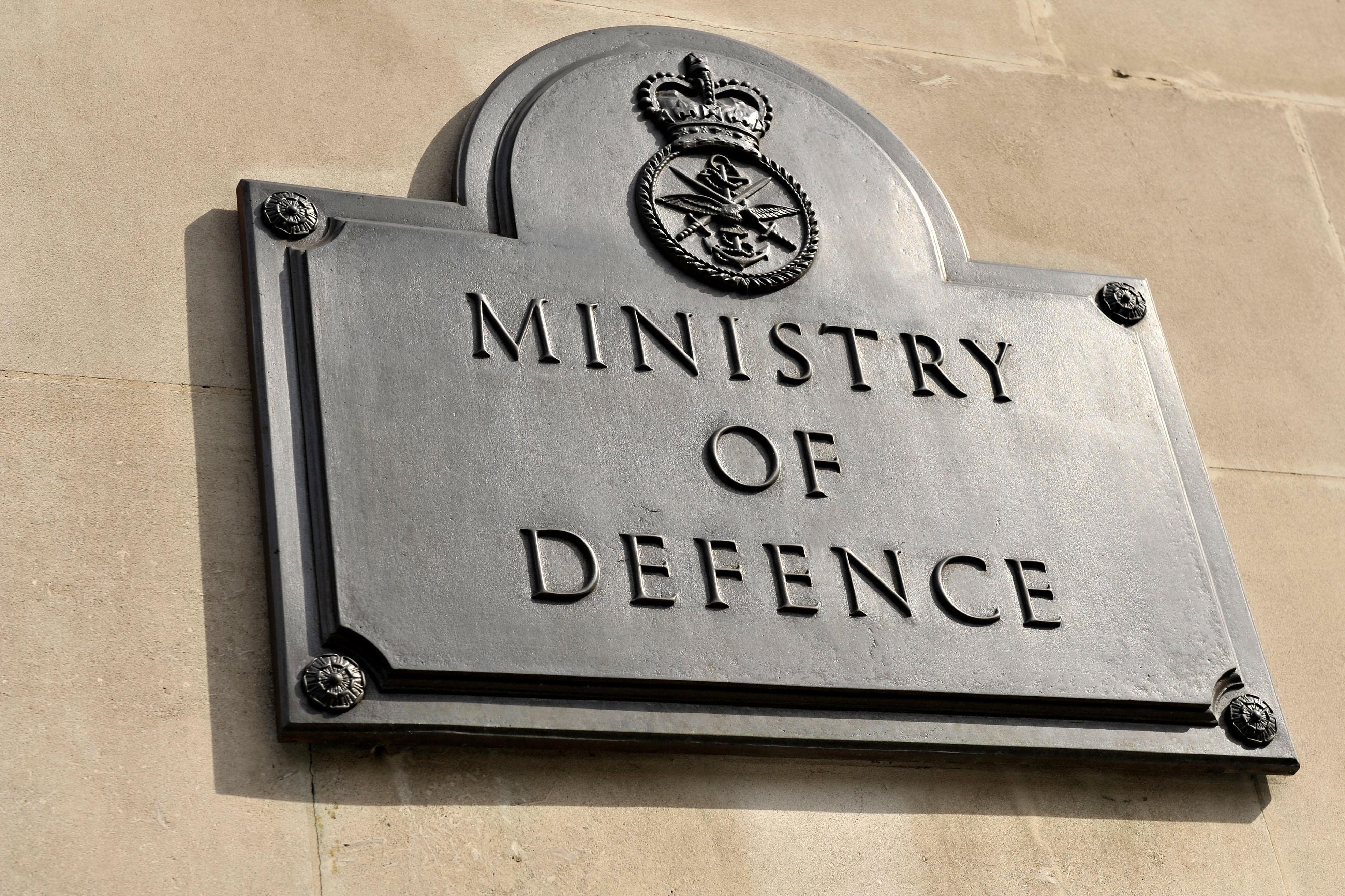 The sign for the Ministry of Defence in London (Tim Ireland/PA)