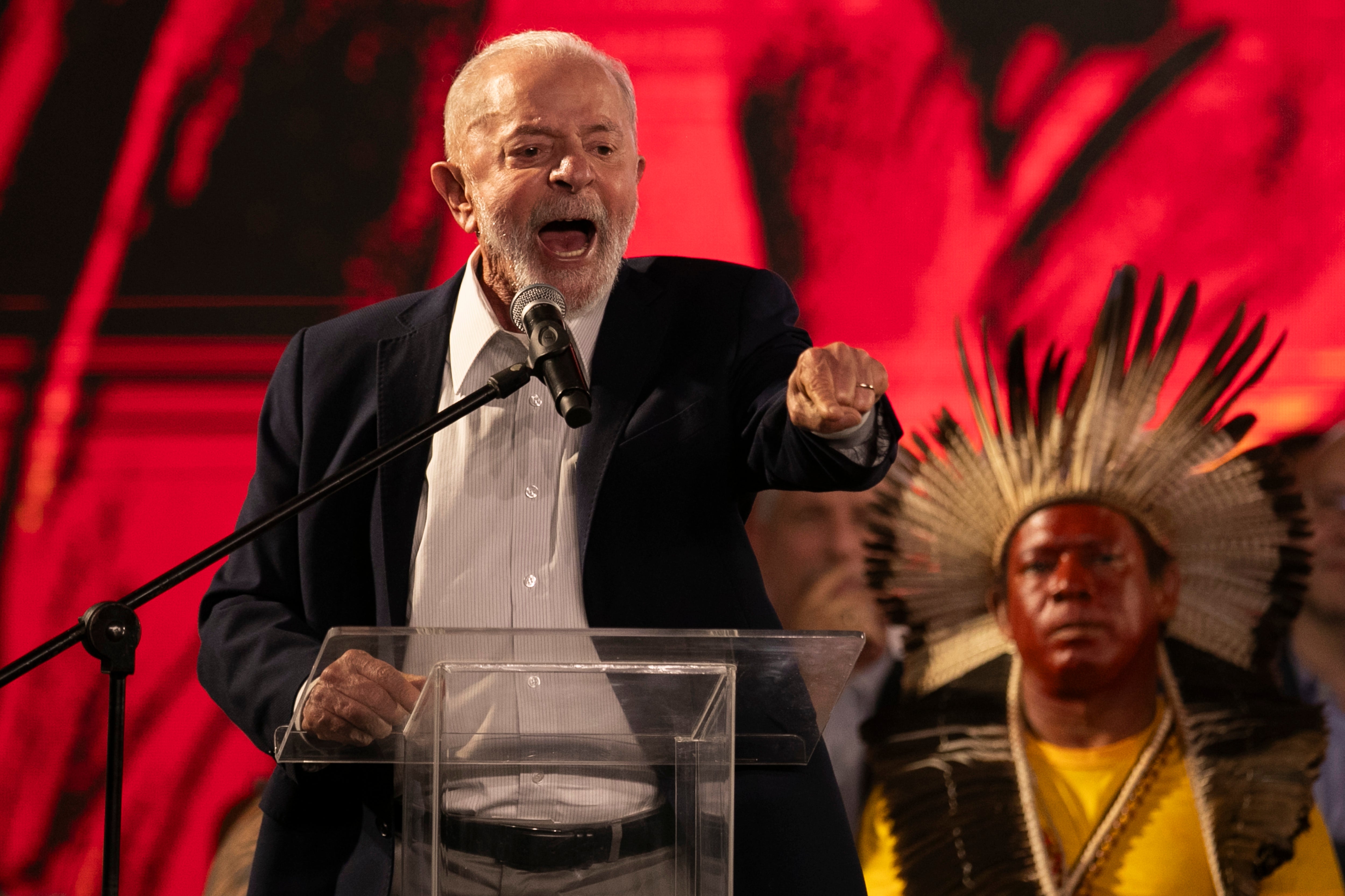 Brazil Lula Indigenous Ceremony
