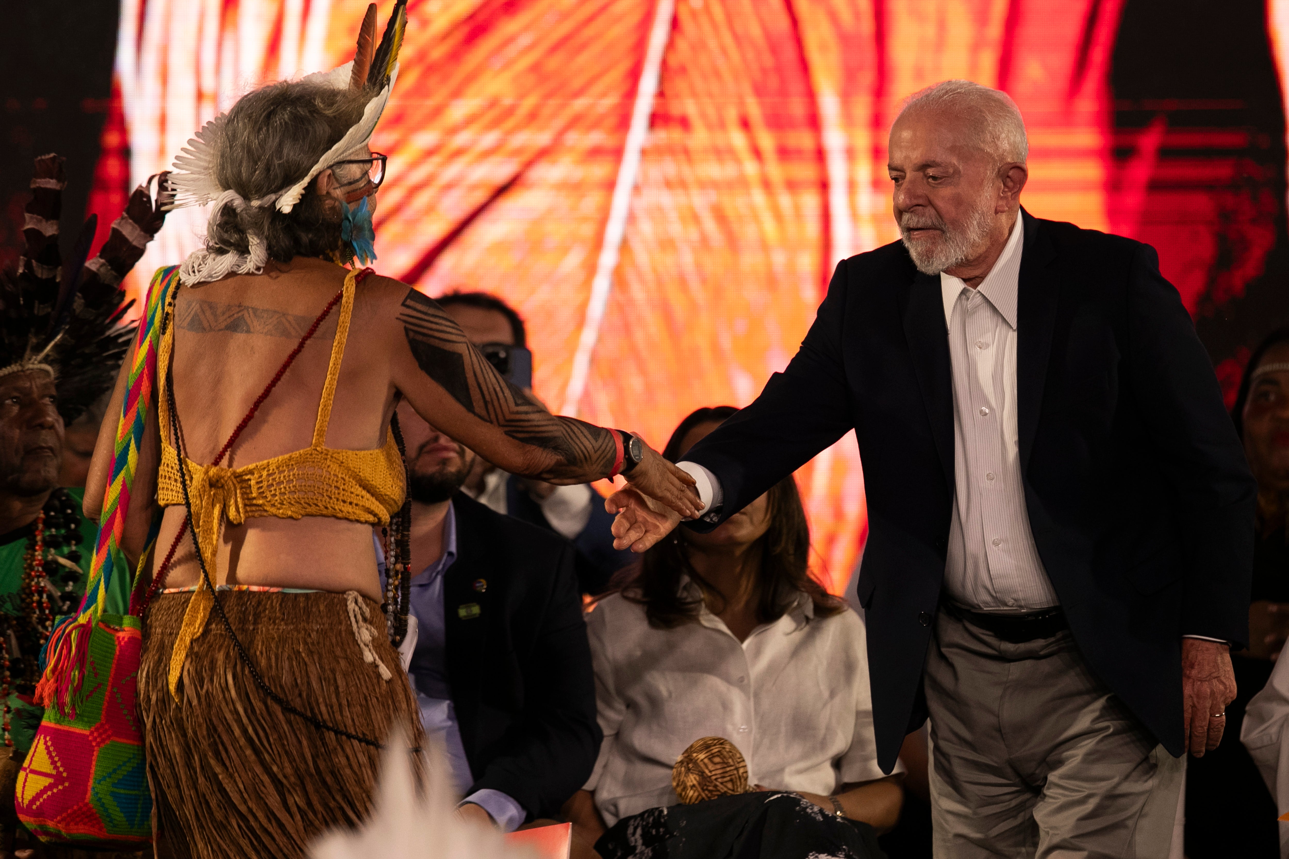 Brazil Lula Indigenous Ceremony