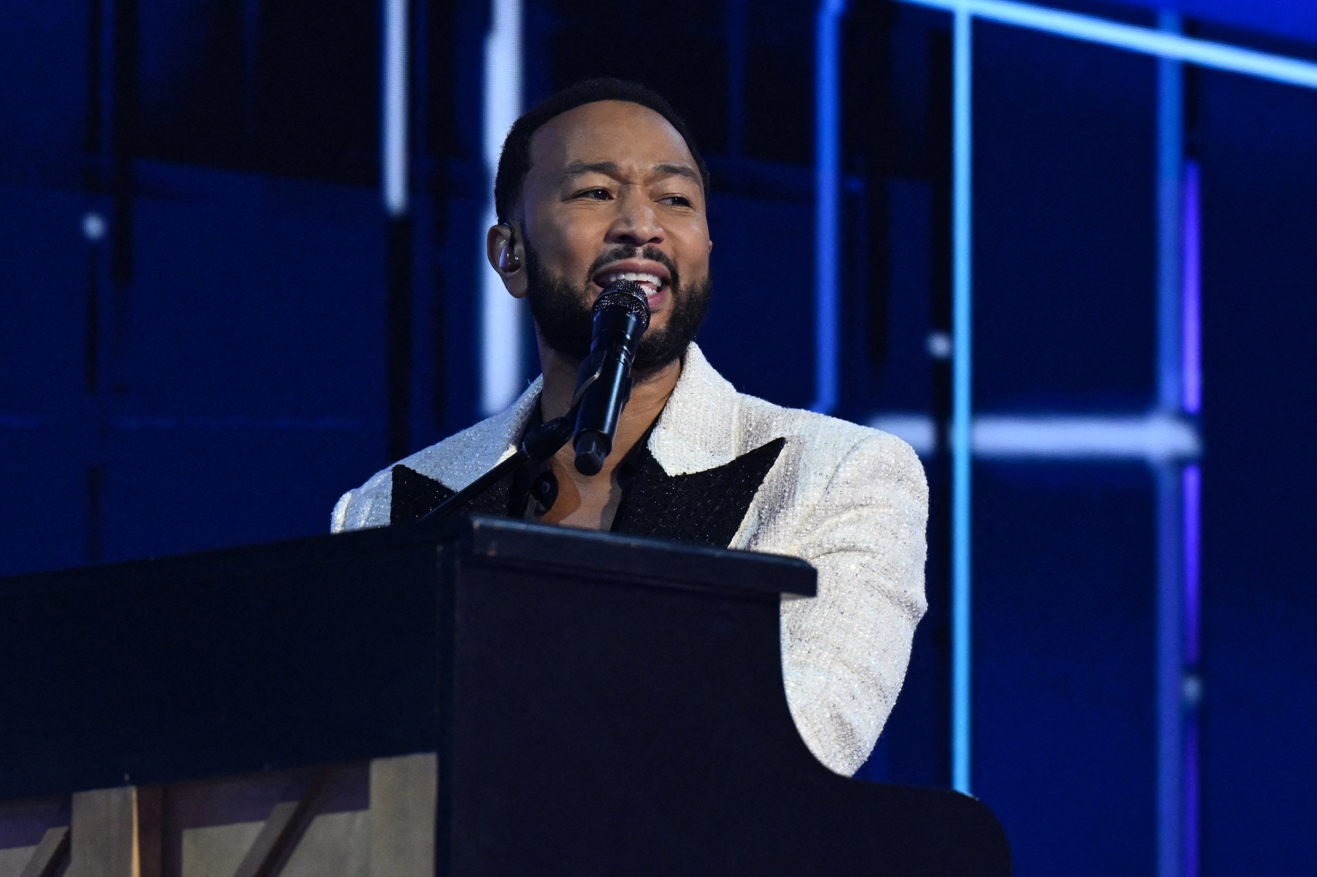 Legend performs at the Democratic National Convention in August