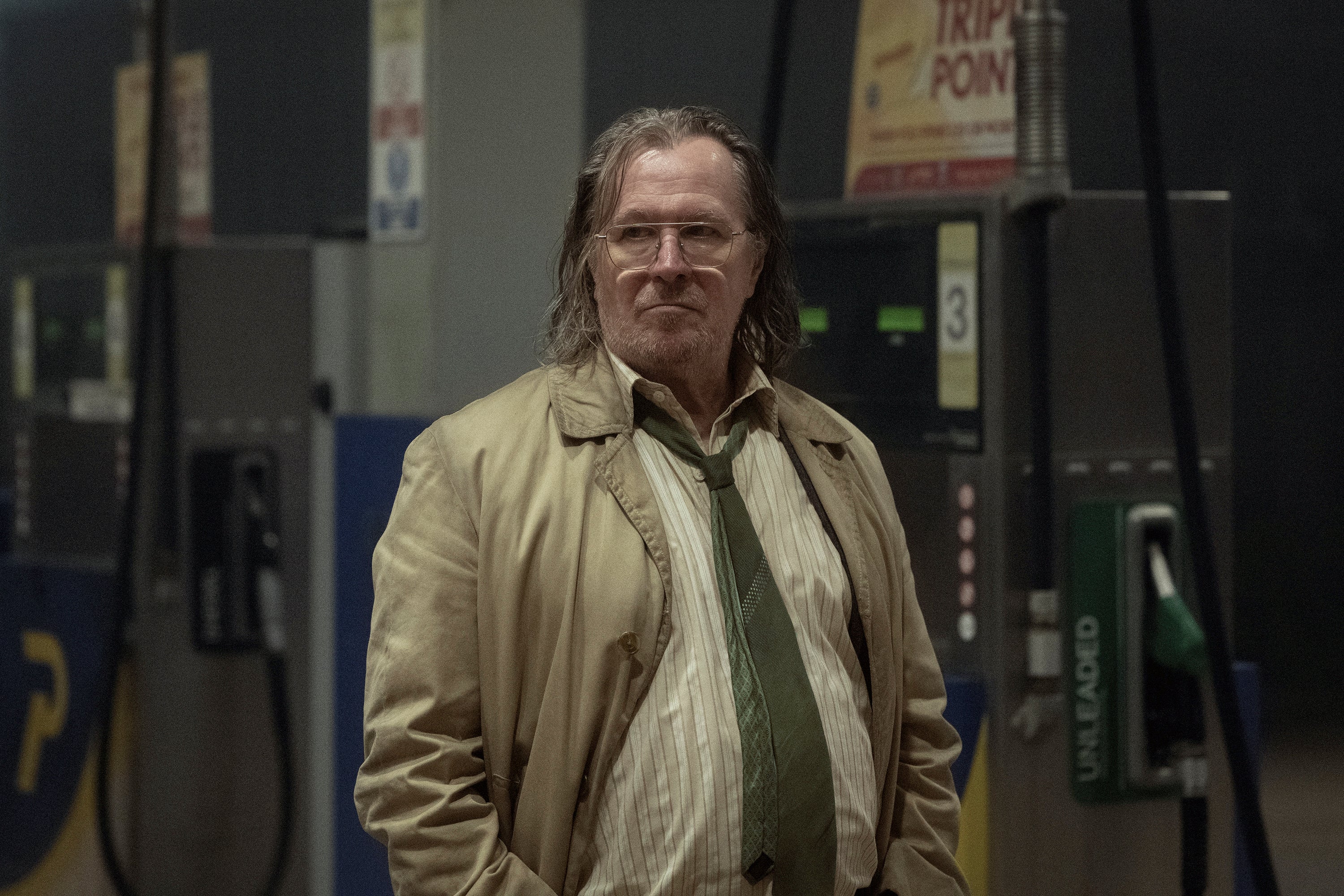 Gary Oldman looks like he’s still relishing playing Jackson Lamb as a repulsive inebriate in ‘Slow Horses’