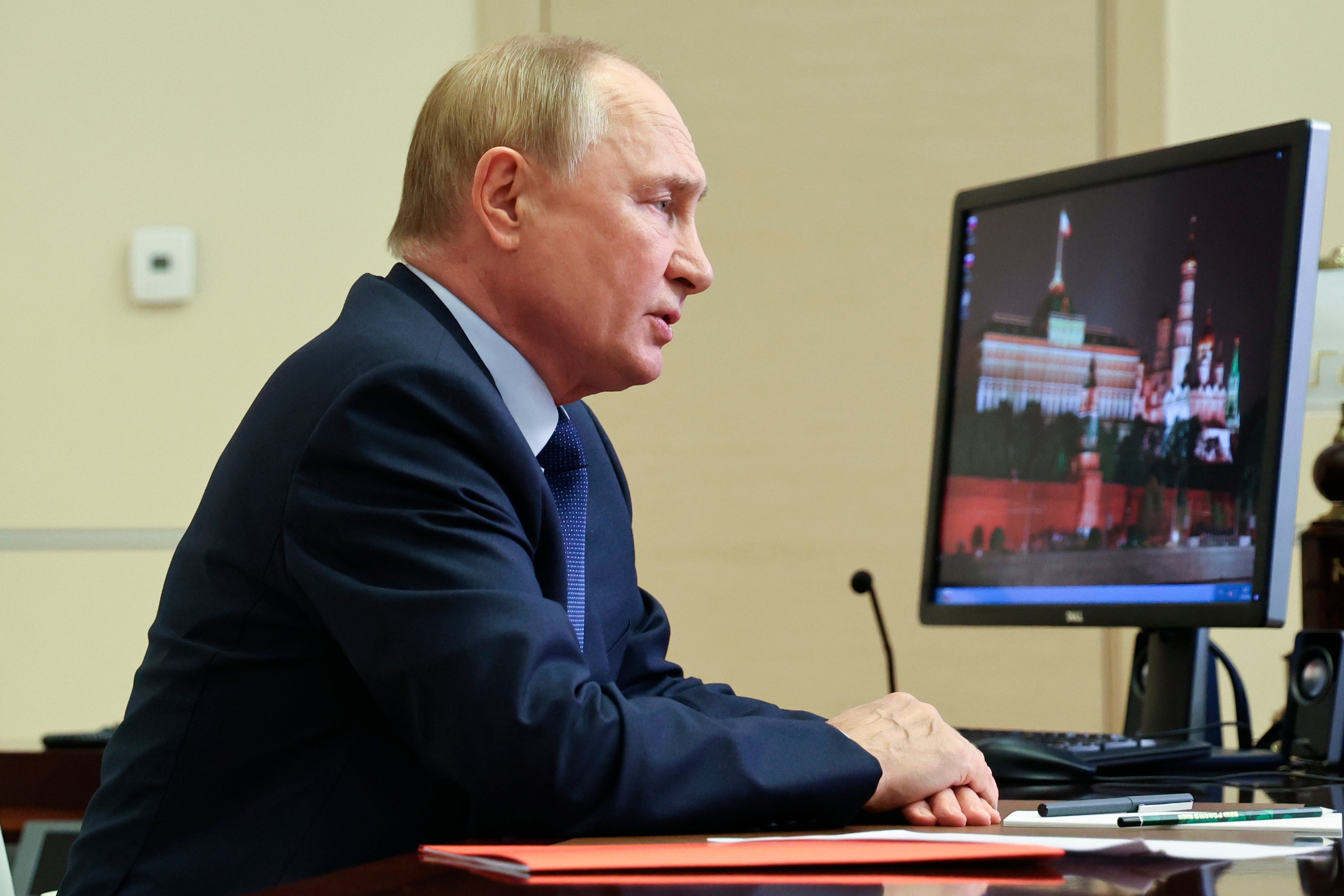 Vladimir Putin chairs a meeting of his Security Council on Friday