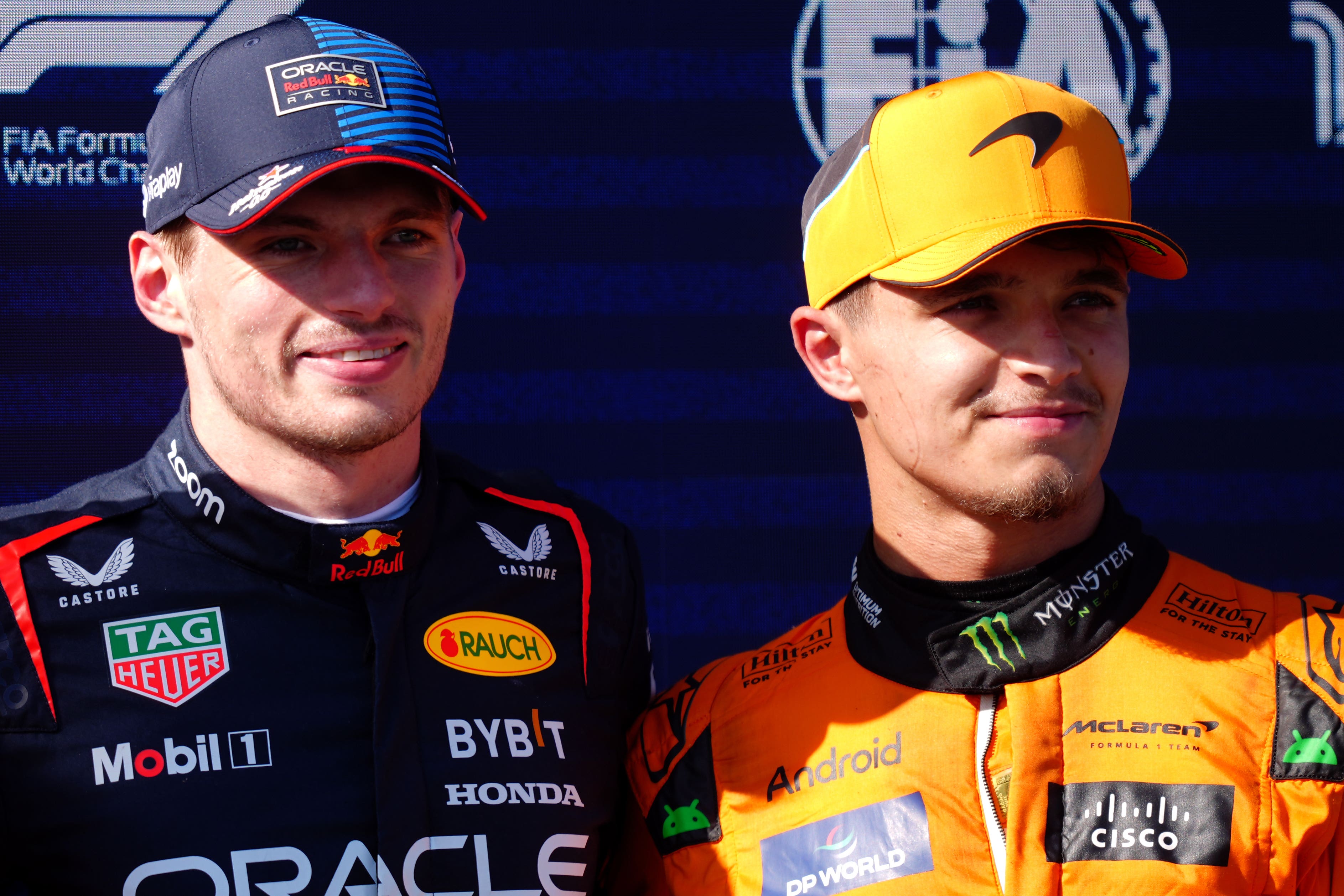 Max Verstappen and Lando Norris are battling it out for the world championship (David Davies/PA)