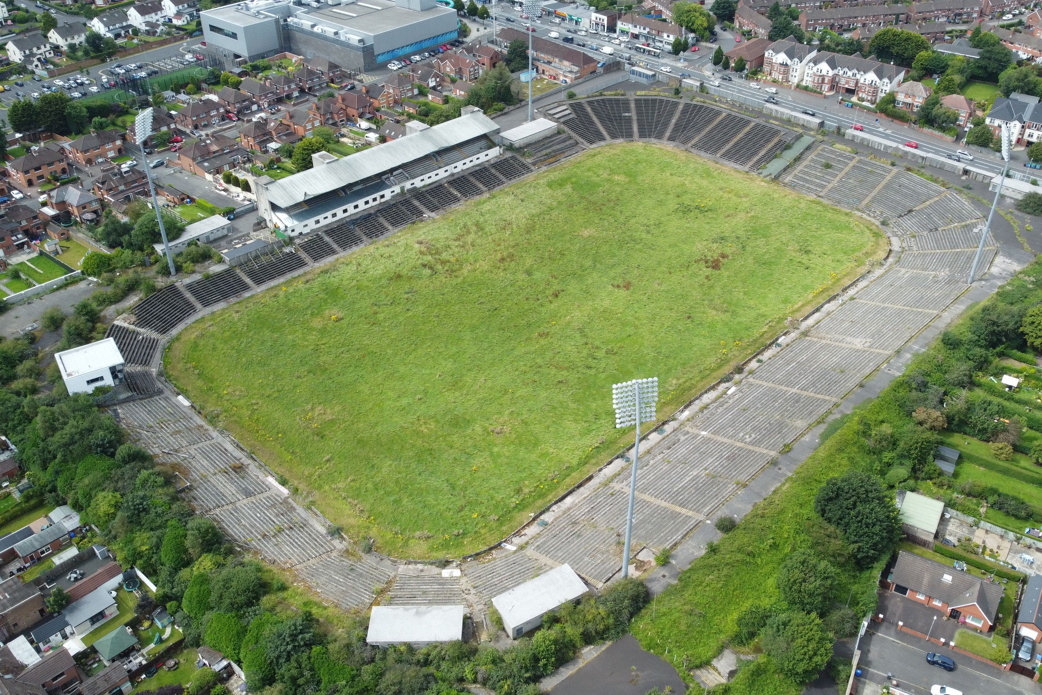 The UK Government has said it will not fund the redevelopment of Casement Park in time for Euro 2028 (Niall Carson/PA)