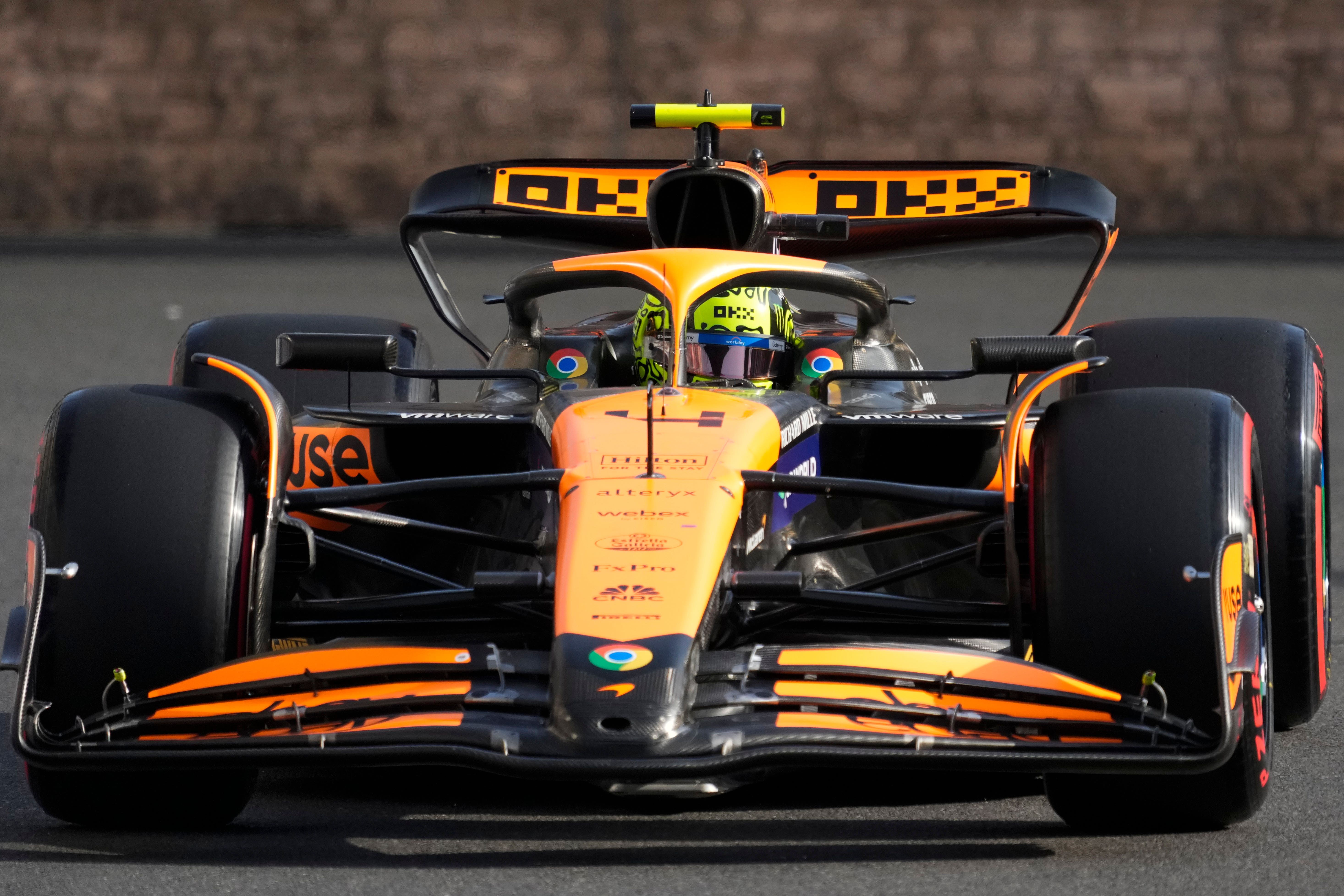 Norris was knocked out in Q1 (AP Photo/Sergei Grits)