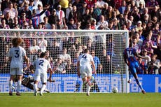 Jean-Philippe Mateta’s stoppage-time penalty salvages a draw for Crystal Palace and denies Leicester