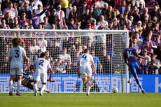 Jean-Philippe Mateta’s stoppage-time penalty salvages a draw for Crystal Palace and denies Leicester