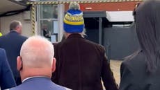 Hollywood legend dons Leeds United bobble hat as he arrives at Elland Road