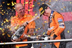 Oscar Piastri wins action-packed Azerbaijan Grand Prix as Sainz and Perez crash late on