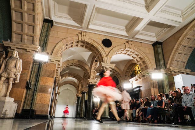 Simone Rocha brought back balletcore at London Fashion Week (Ian West/PA)