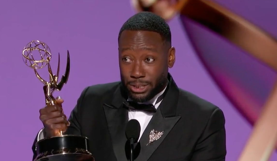 Morris with his award