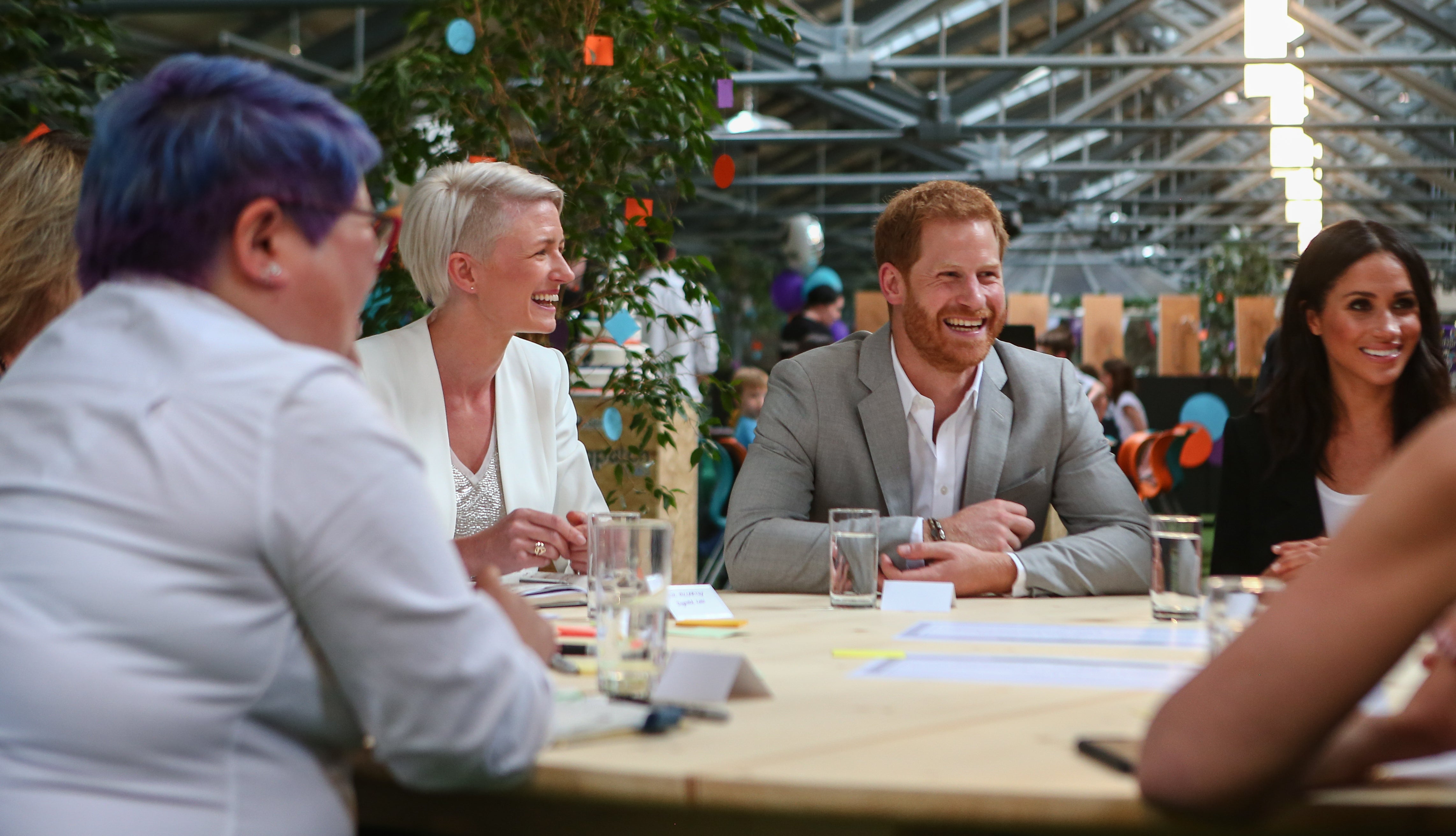 The original image featured Meghan Markle and was taken on the couple’s first overseas visit after they tied the knot at Windsor Castle in 2018.