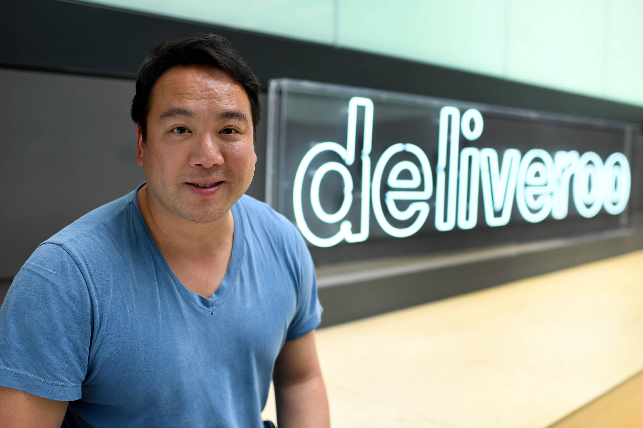 Deliveroo boss Will Shu has sold nearly £15 million worth of shares just a month after the takeaway delivery firm revealed its first profit (Deliveroo/PA)