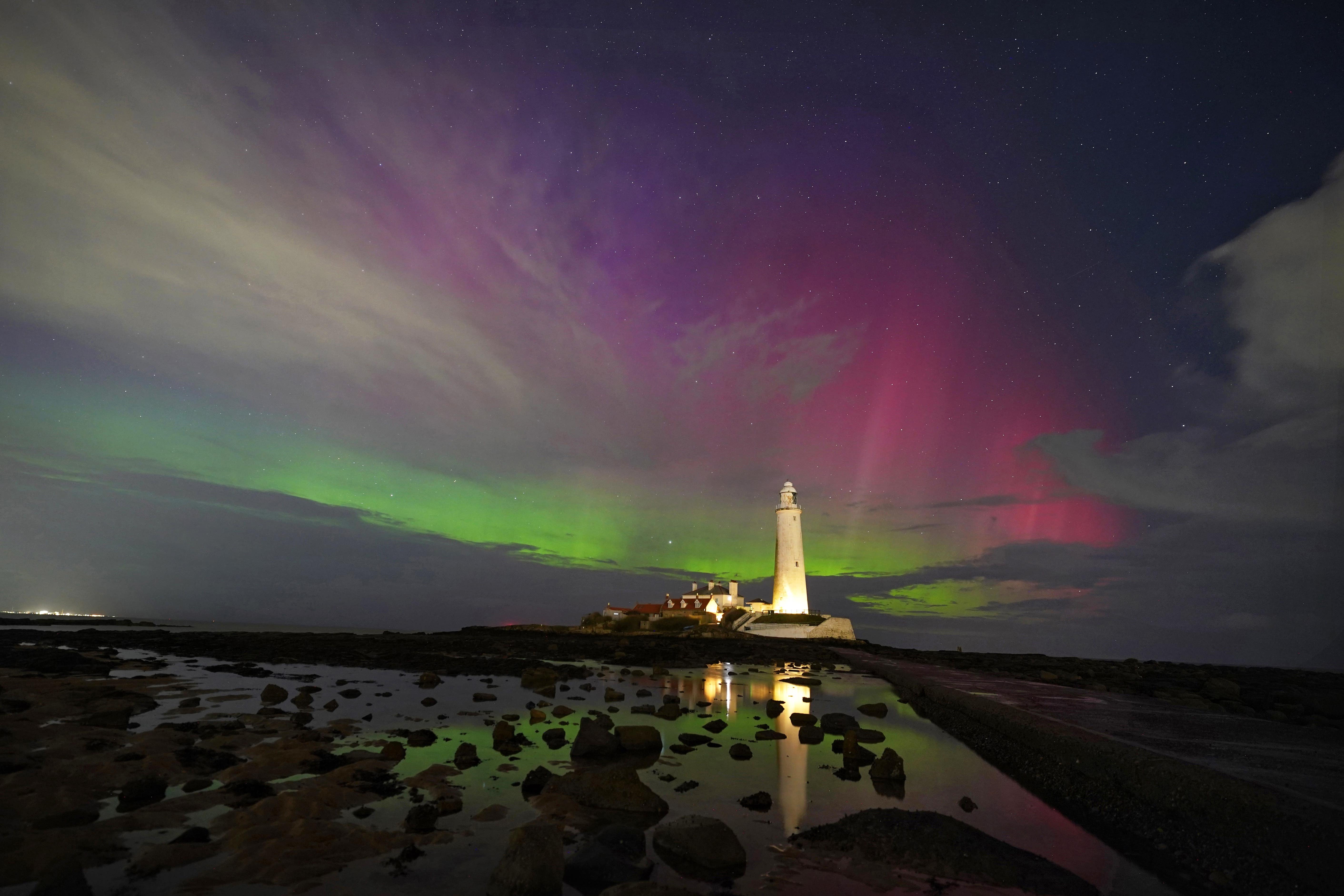 There is more chance of seeing the aurora borealis in areas with low light pollution (Owen Humphreys/PA)