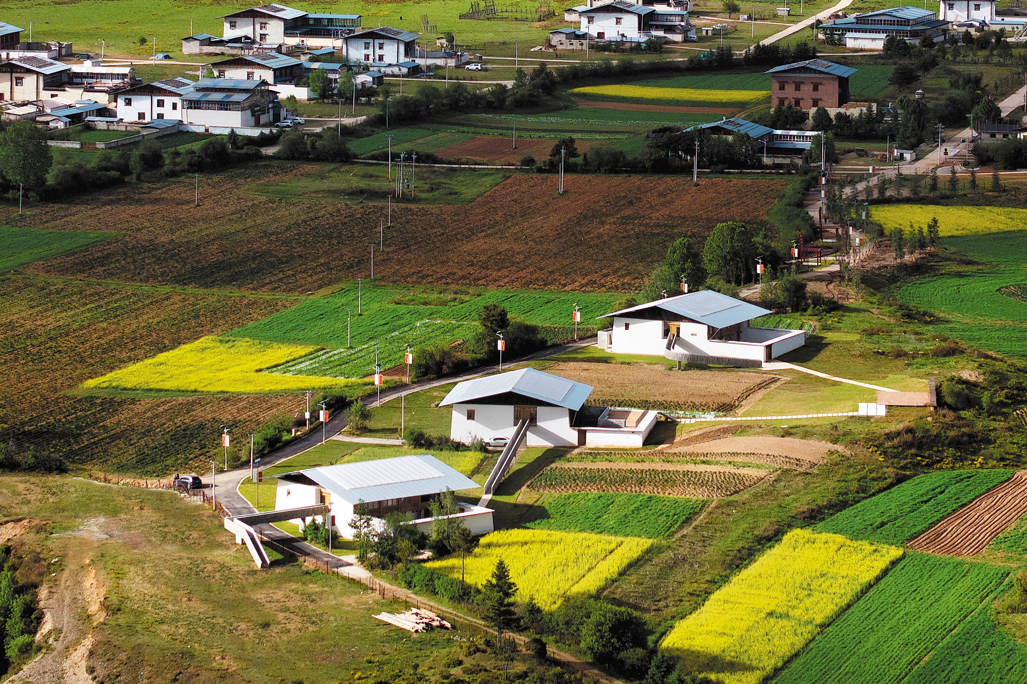 The new branch of bookstore brand Librairie Avant-Garde in Wugong village, Shangri-La county, Yunnan province, which was built on three traditional Tibetan houses