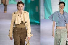 Burberry brings back ultra low-rise trousers in utilitarian London Fashion Week collection