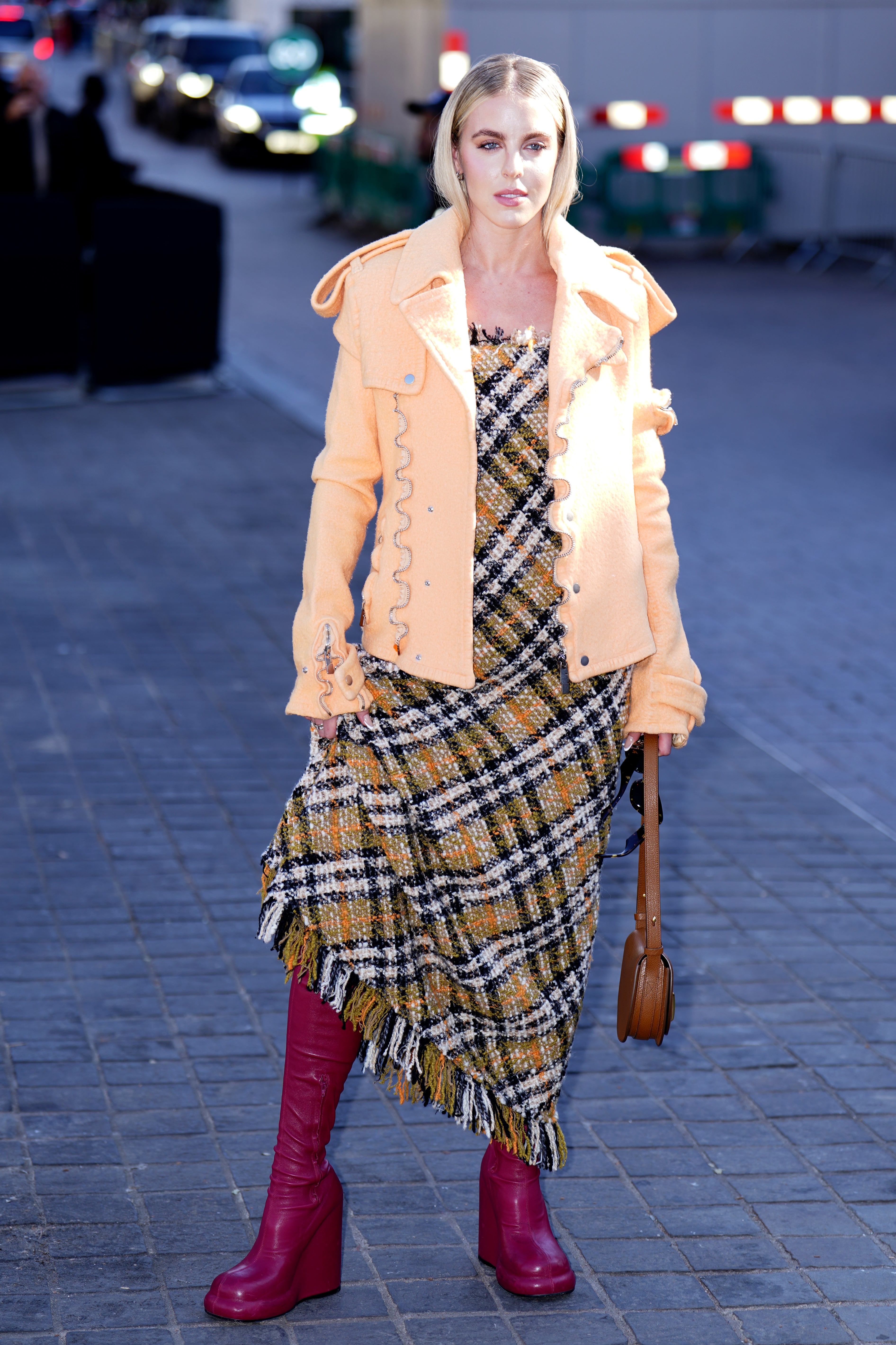 Fashionably fast: the runner in Burberry at a Vogue show