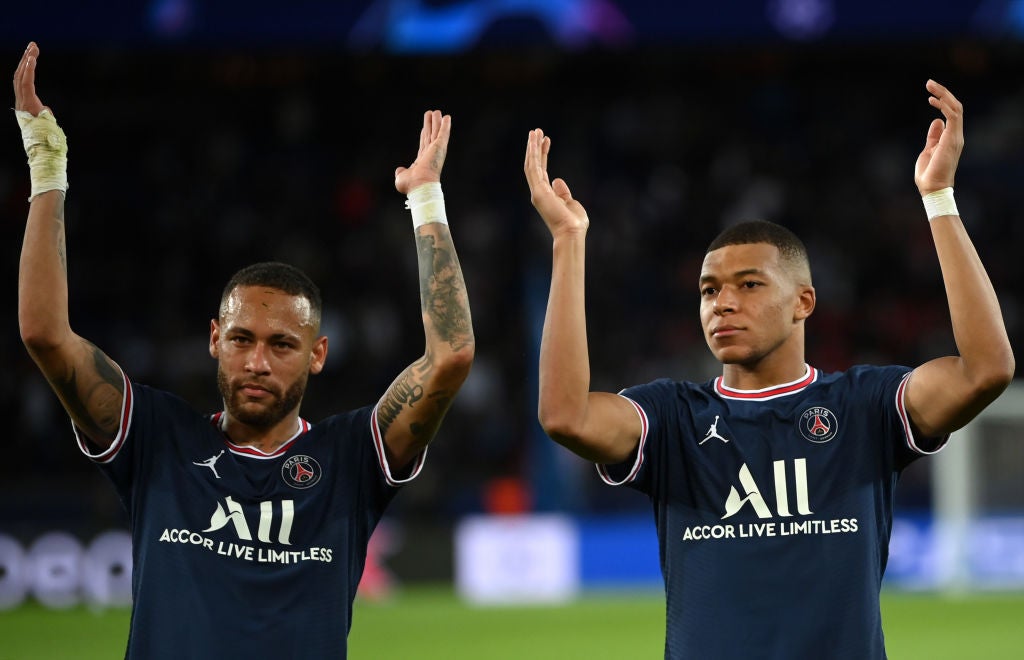 Neymar and Mbappe at PSG