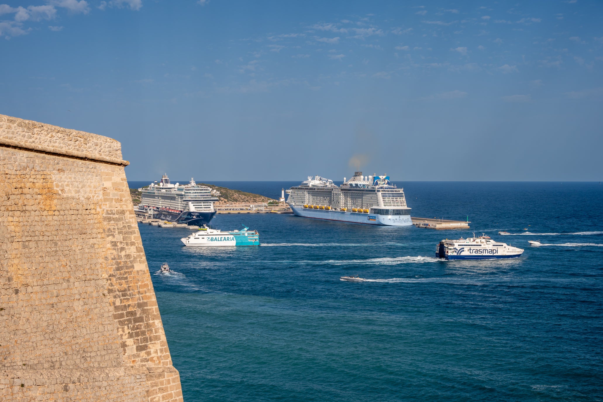 For every resident in Ibiza, there were 3.45 times the amount of cruise ship passengers visiting the island in 2023