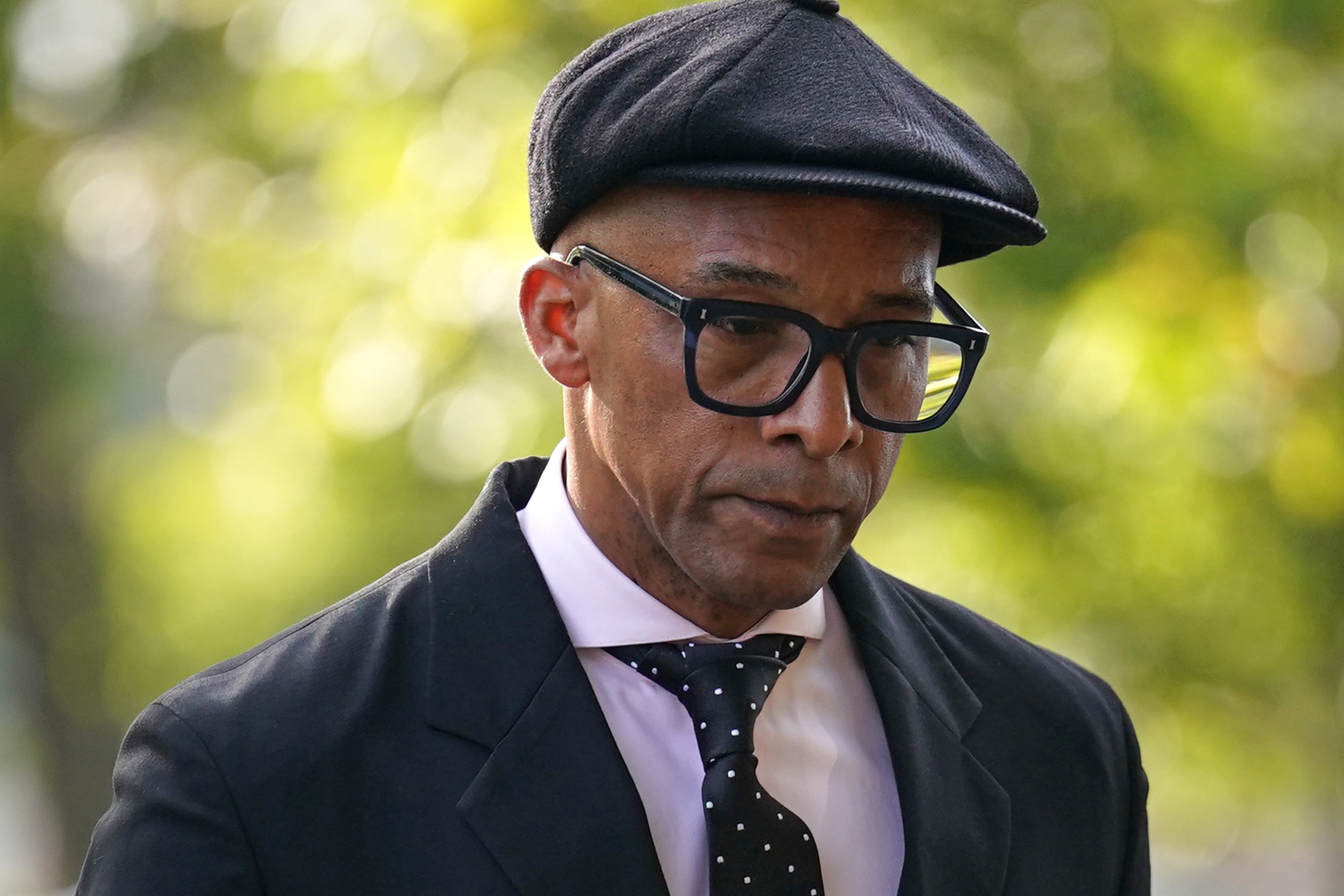 TV presenter Jay Blades arrives for a hearing at Cannock Magistrates’ Court, sitting in Walsall (Joe Giddens/PA)