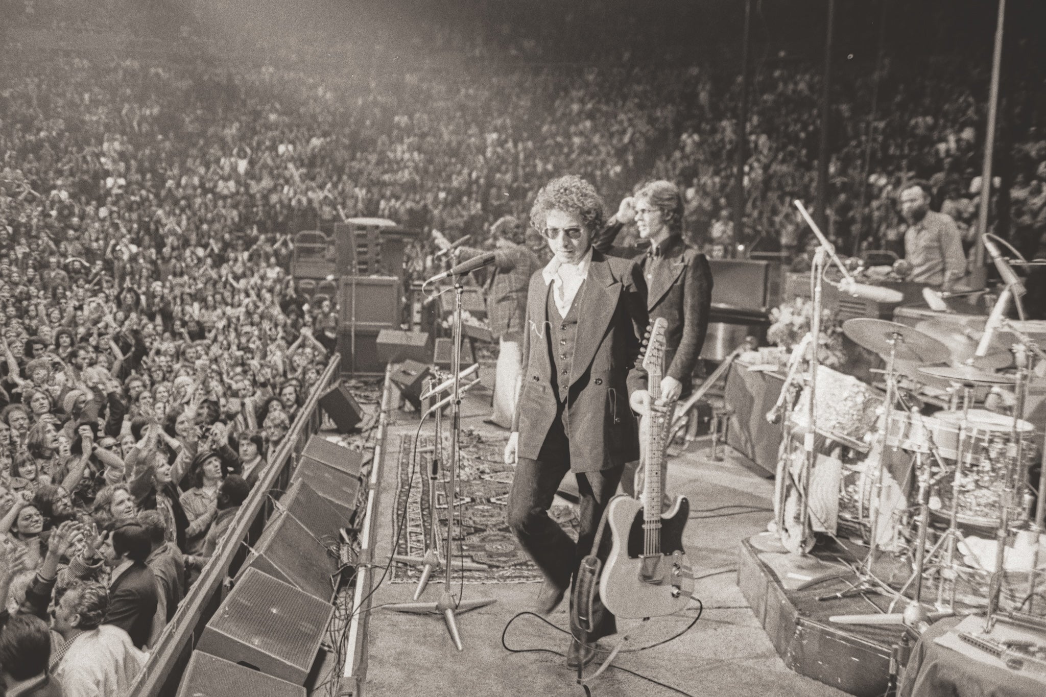 Bob Dylan and The Band on the 1974 ‘Before the Flood’ tour