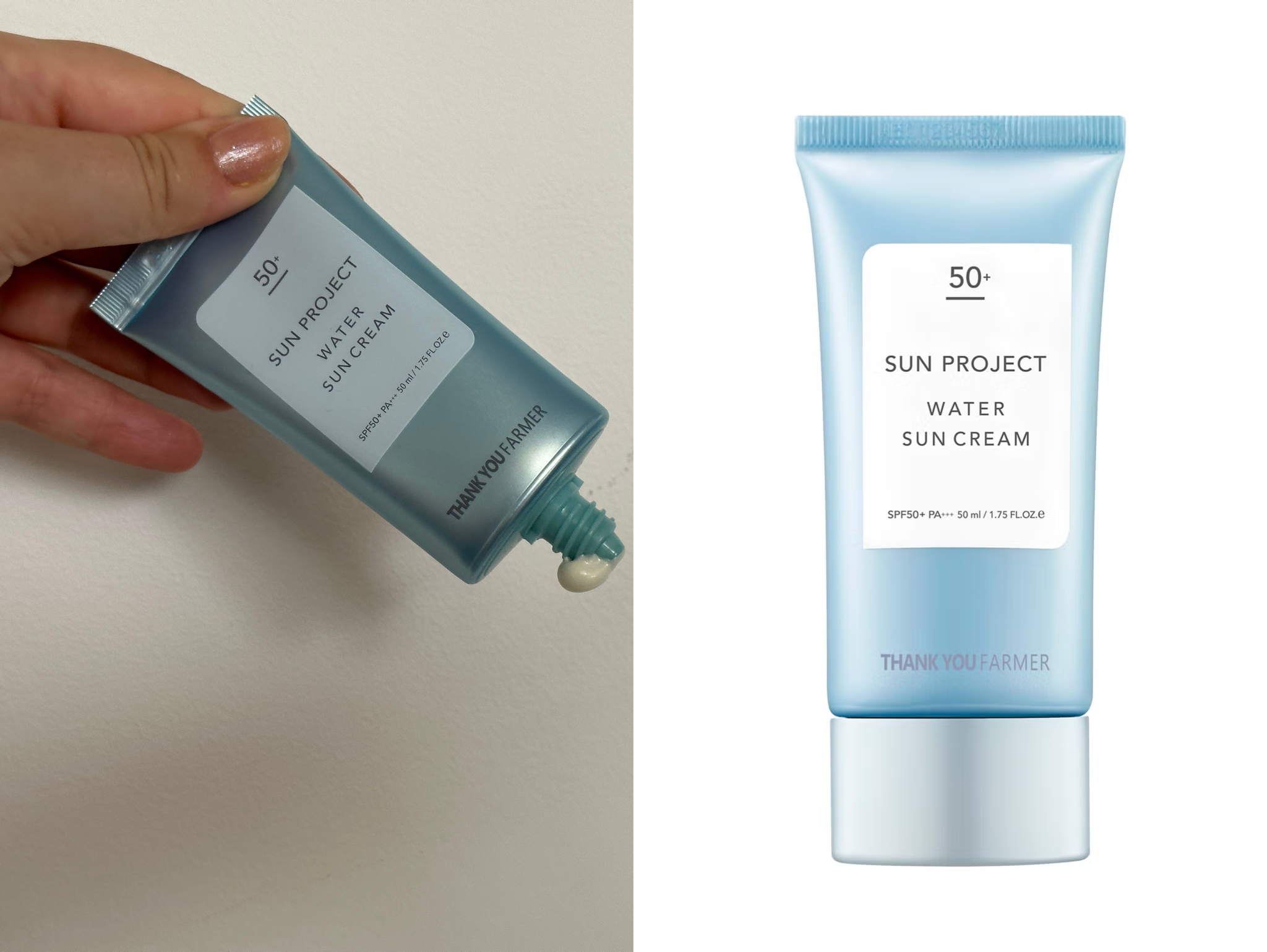 best korean skincare products thank you farmer sun project water sun cream spf50+ indybest