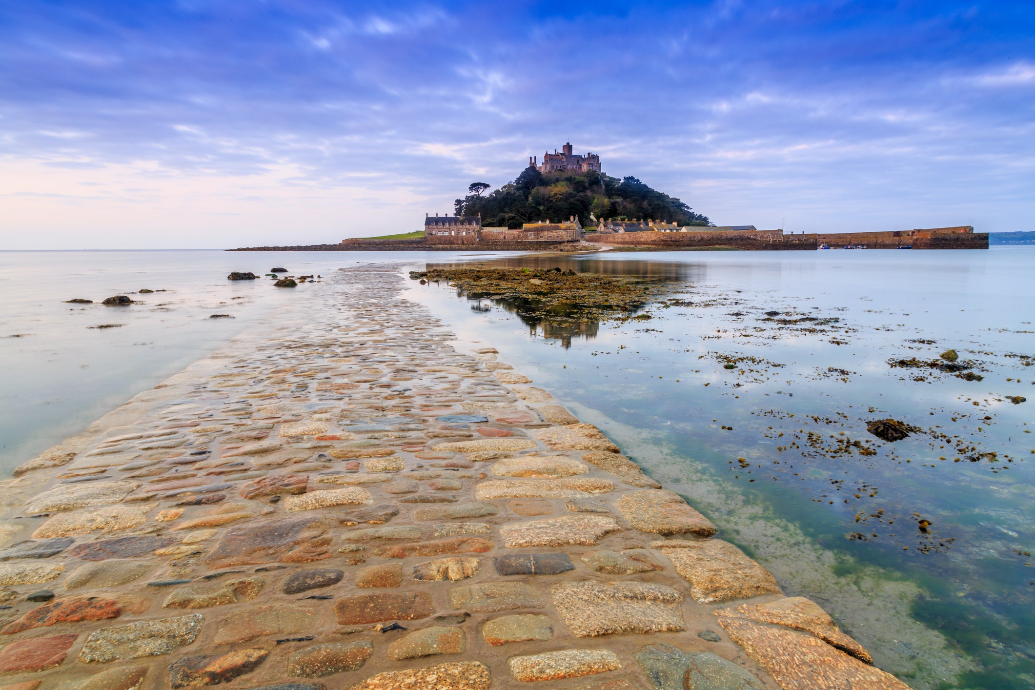 The causeway leading up to St Michael’s Mount