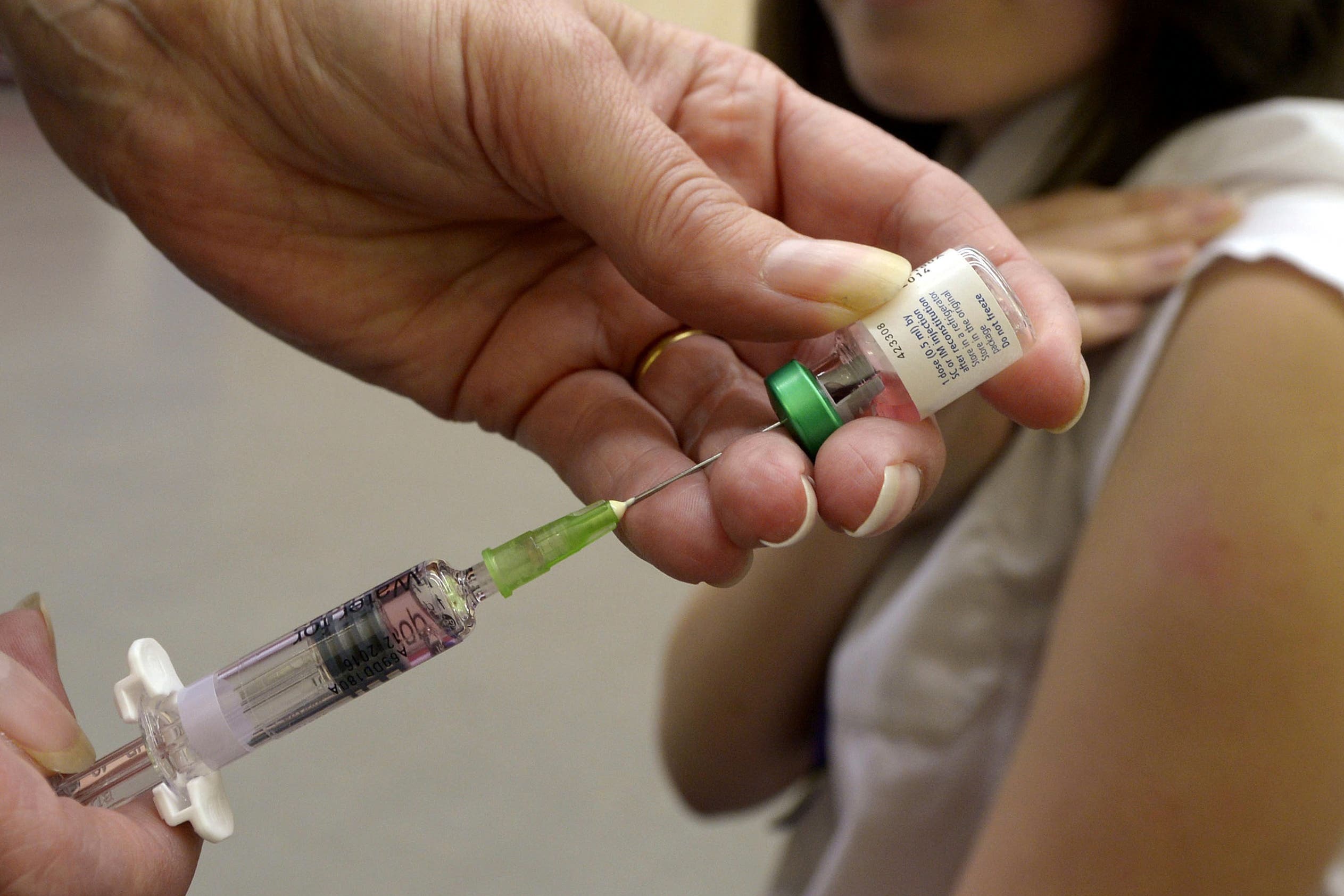 Take-up of both doses of the MMR vaccine is lowest in areas of London (Owen Humphreys/PA)