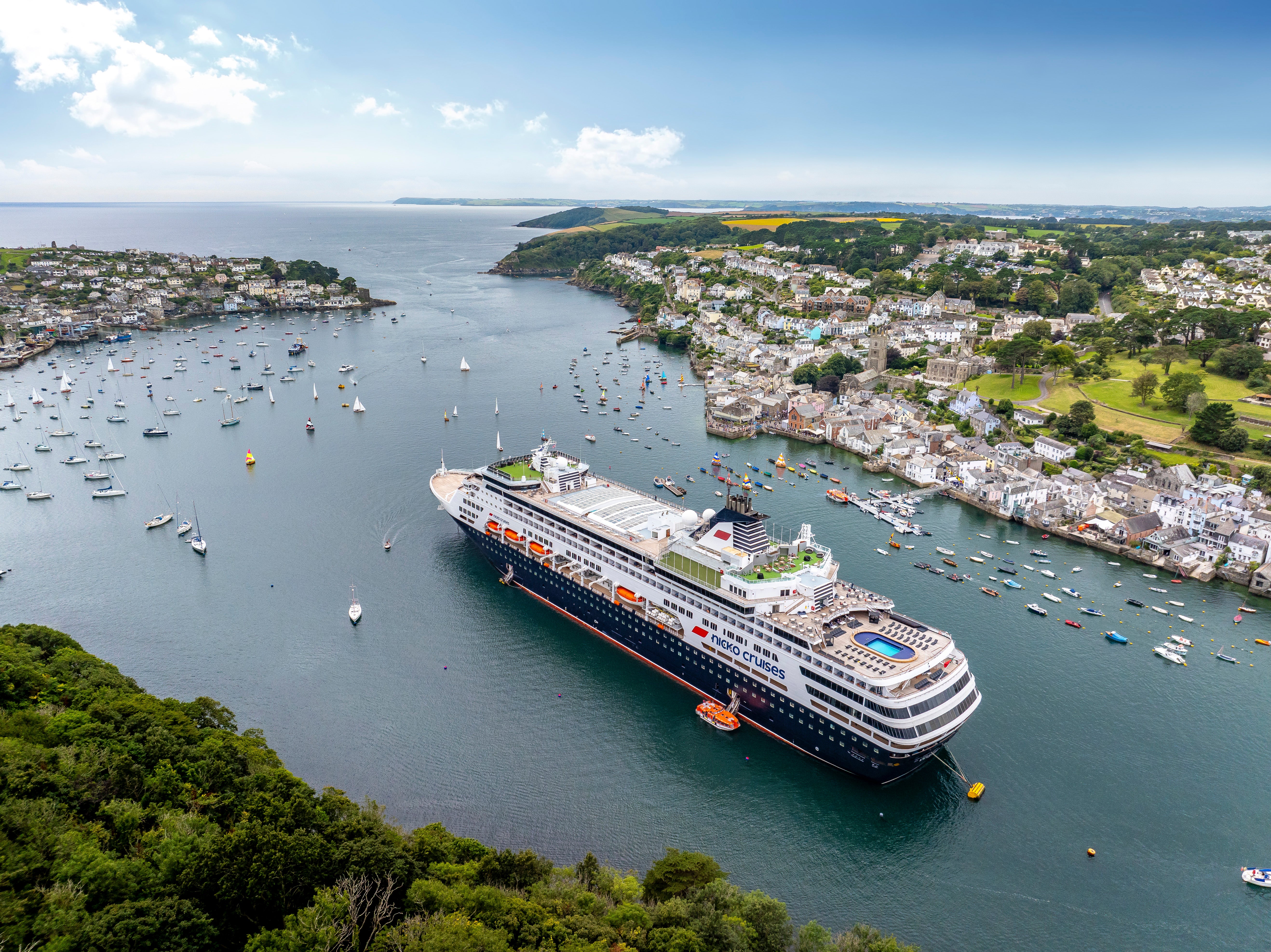 Nicko Cruise’s Vasco de Gama in Fowey in August 2024