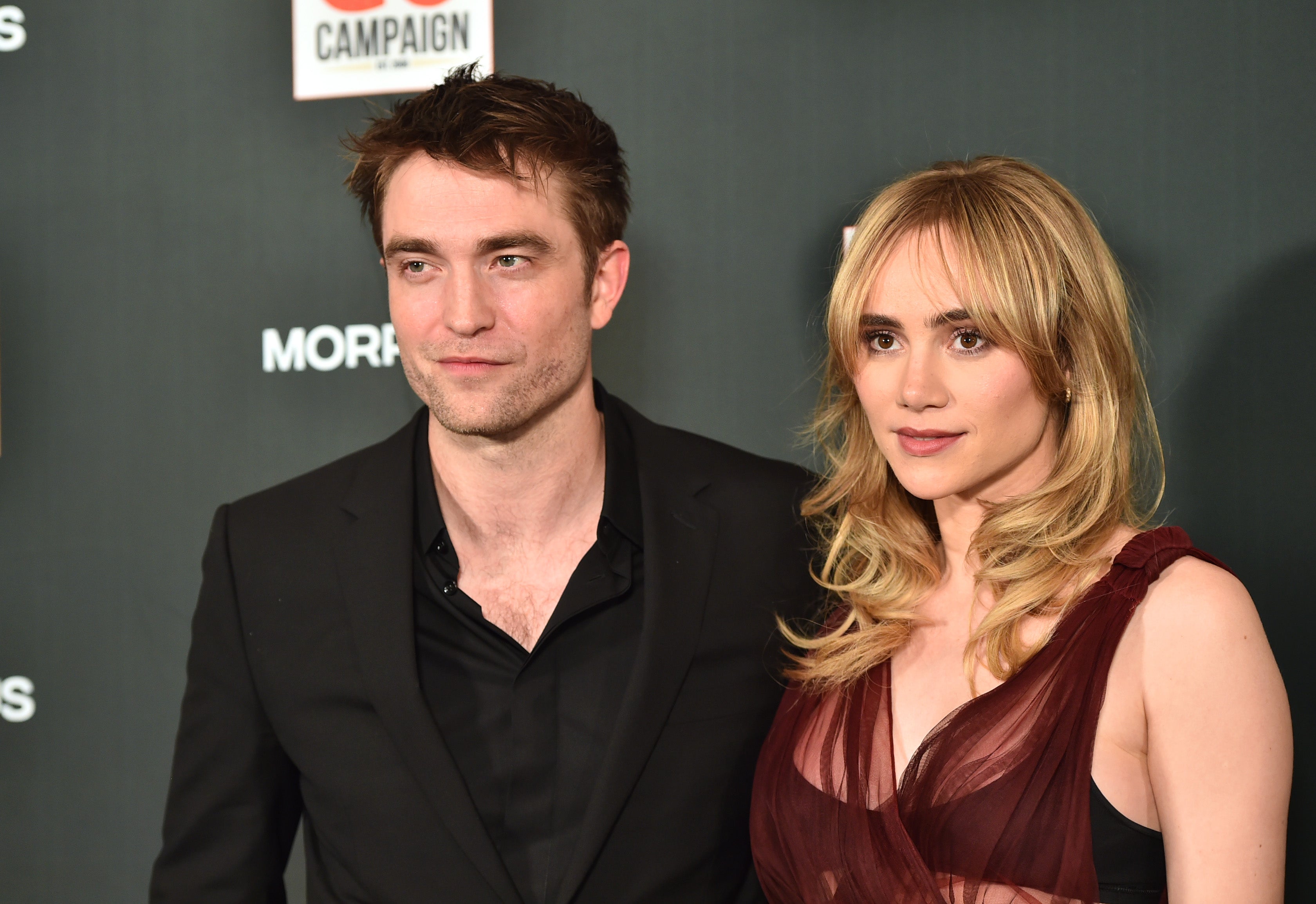 Robert Pattinson and Suki Waterhouse at an event in Los Angeles, California together in October 2023