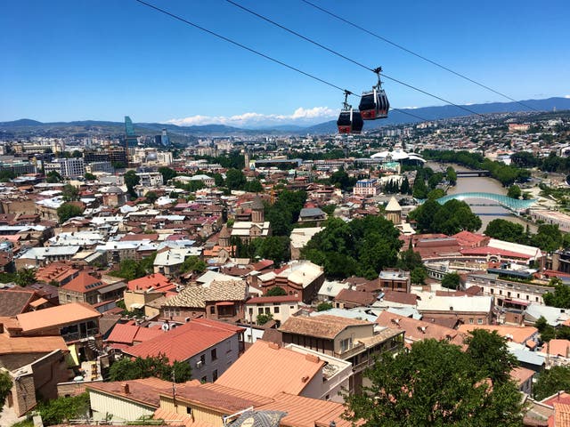 <p>Blue skies ahead: Tbilisi will have competing flights from London next spring</p>