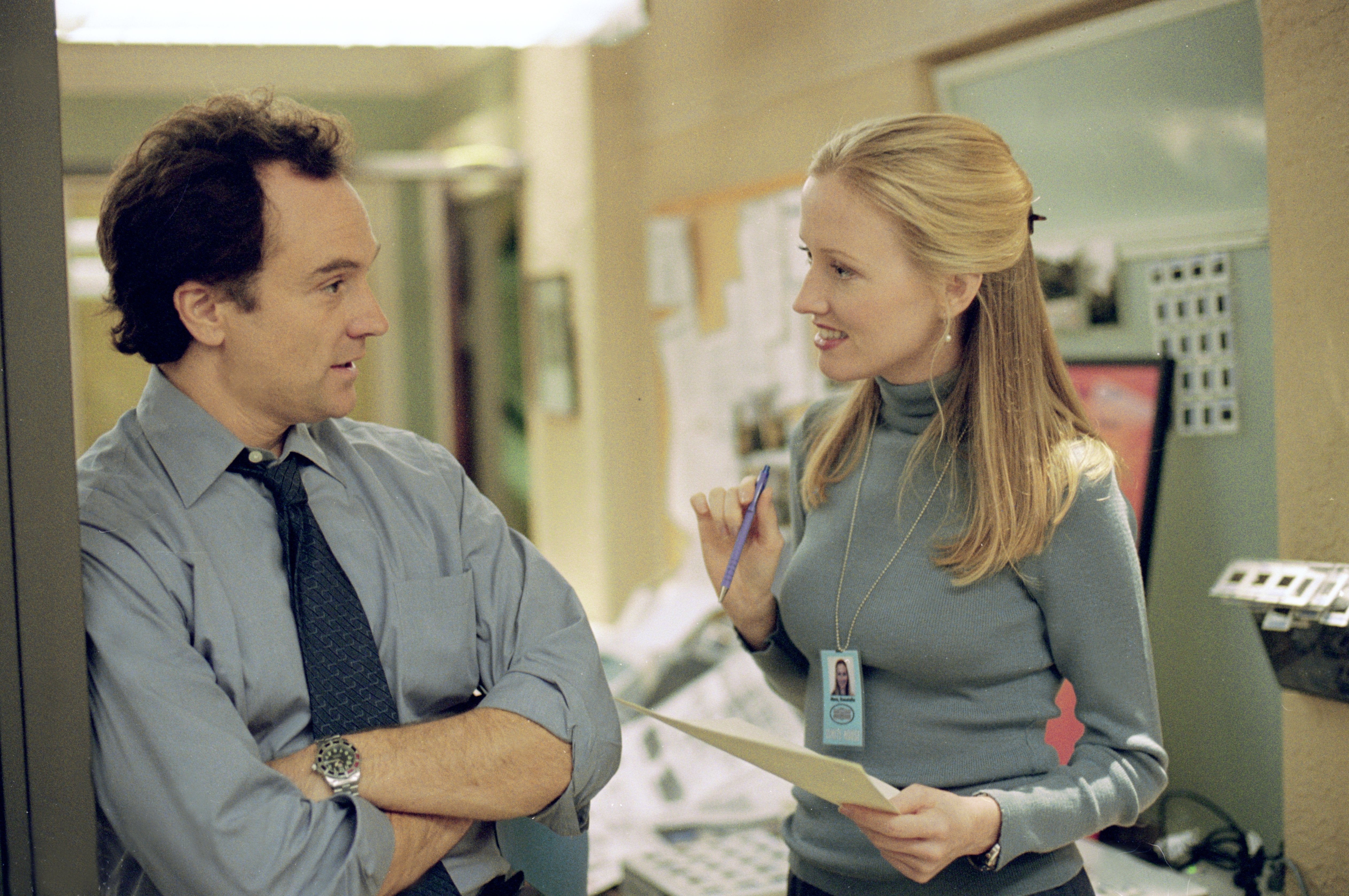 Will they? Won’t they? Josh (Whitford) and Donna (Maloney) in ‘The West Wing'