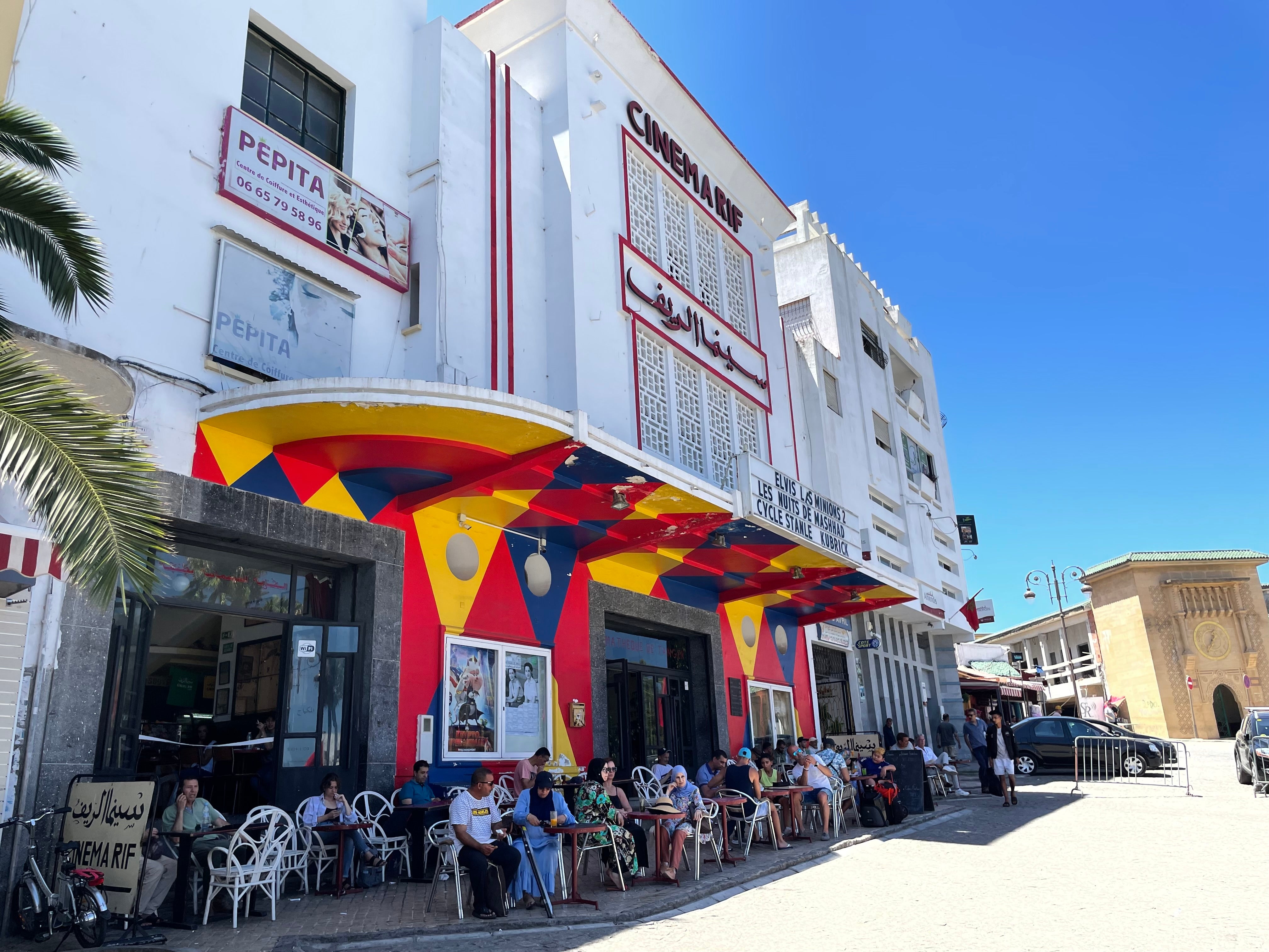 An Art Deco cinema sits on the main square in Tangier