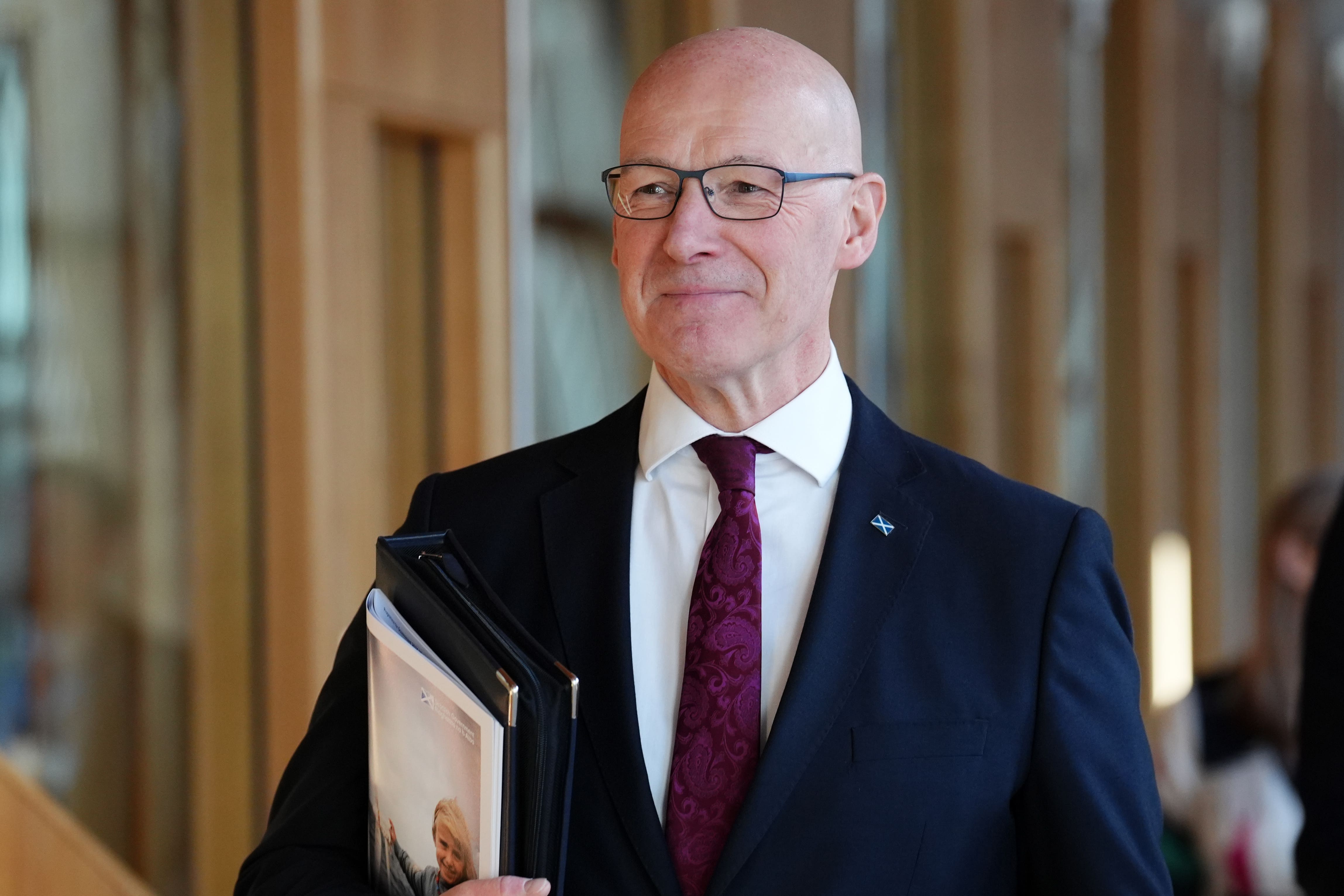 First Minister John Swinney led a debate on the 10th anniversary of the independence referendum (Andrew Milligan/PA)