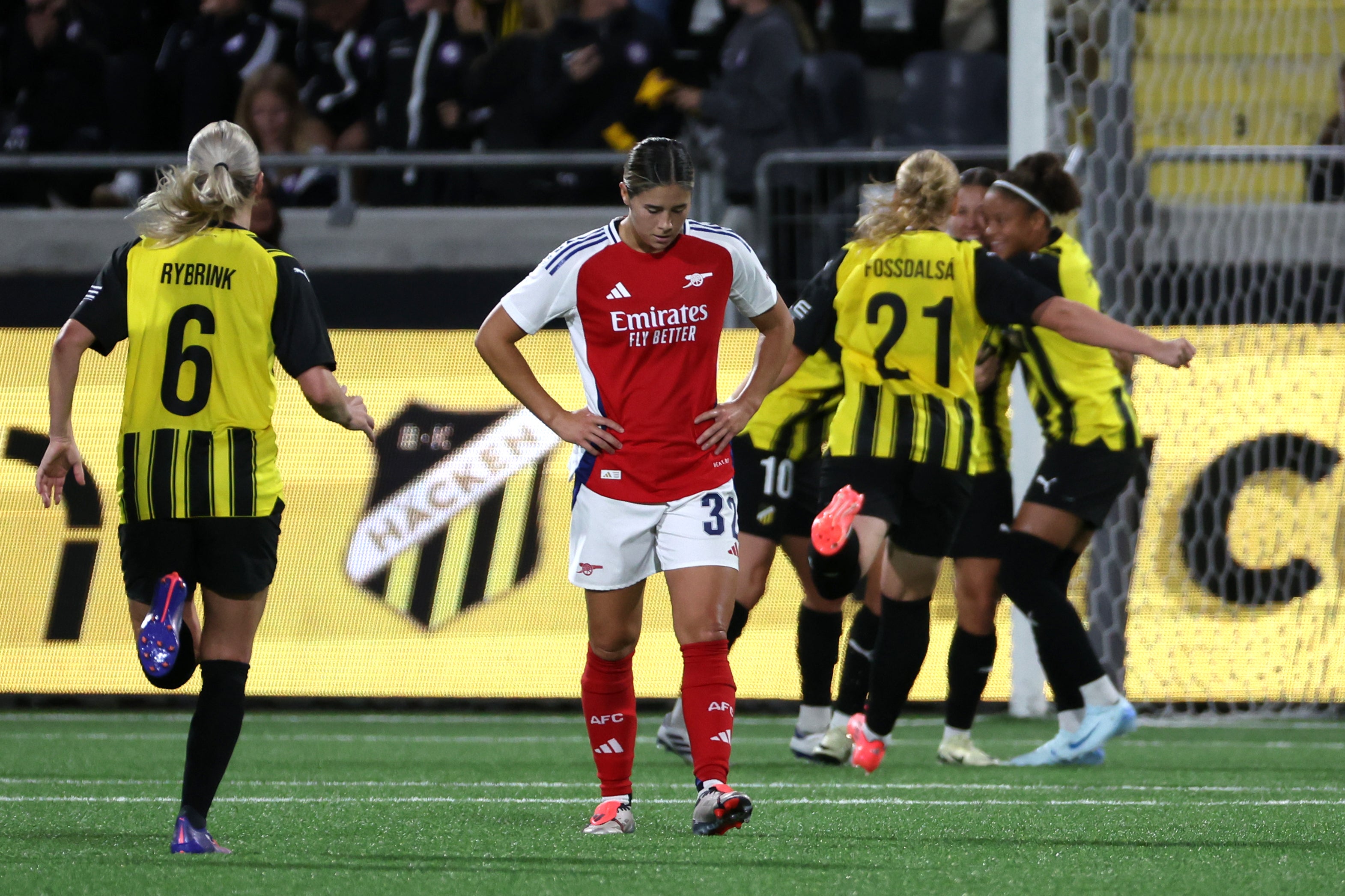 Arsenal suffered a frustrating defeat in their Women’s Champions League qualifer