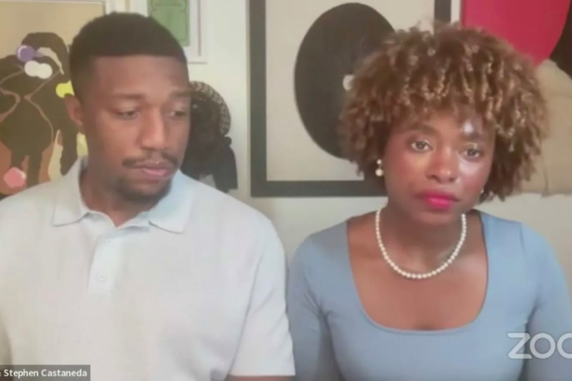 Stephen Castaneda and Marissa Calhoun during a news conference on Tuesday. The couple have filed a lawsuit after they said that a Los Angeles-area fertility clinic threw away their embryos