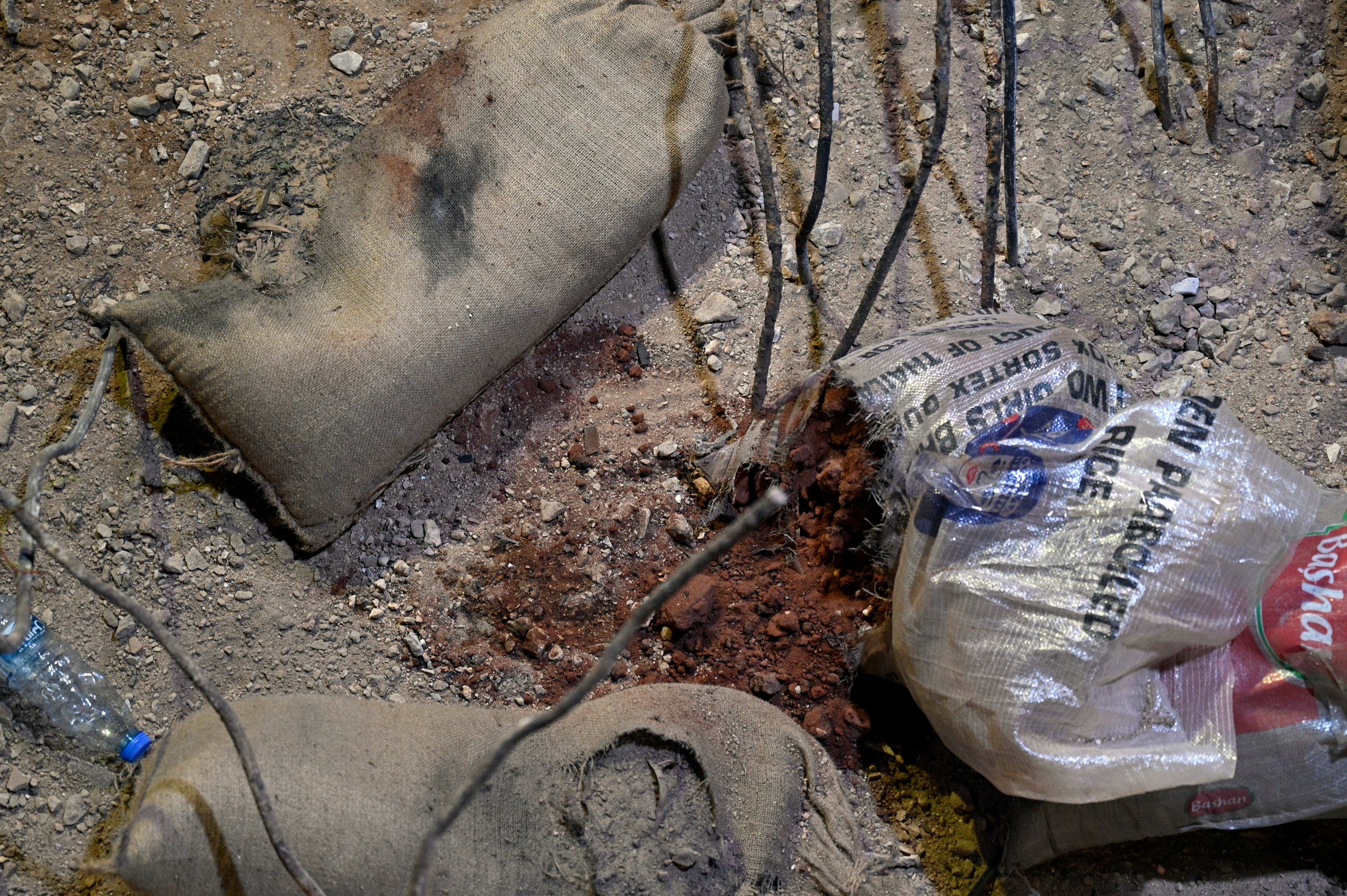 Debris in a crater after Lebanese army soldiers blew up a communication device in the parking lot of the American University of Beirut Medical Center in Beirut, Lebanon, 18 September 2024