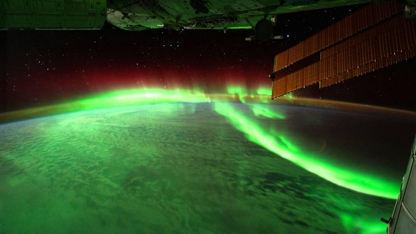 Aurora photographed from the International Space Station