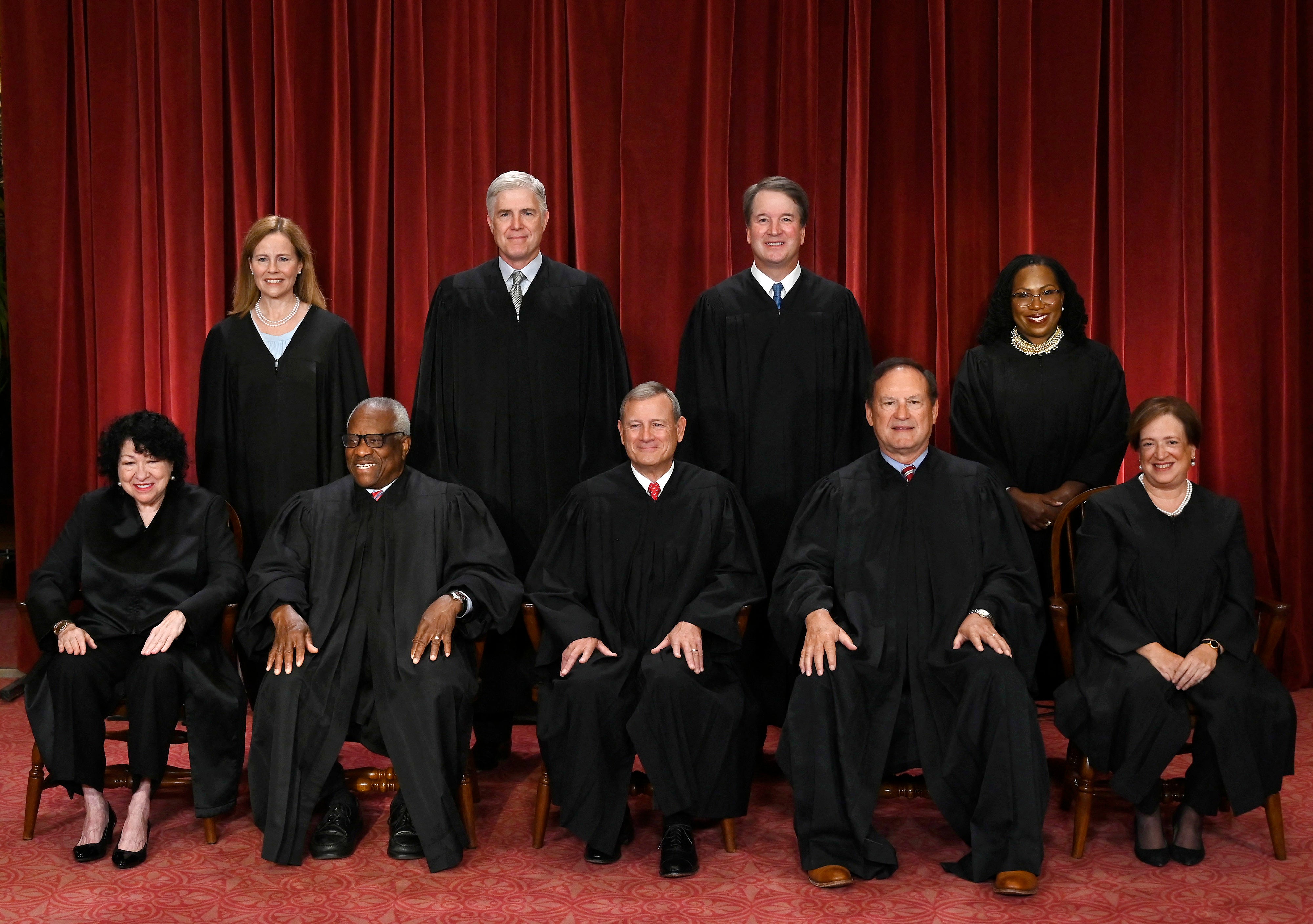 Kavanaugh with fellow Justices of the Supreme Court