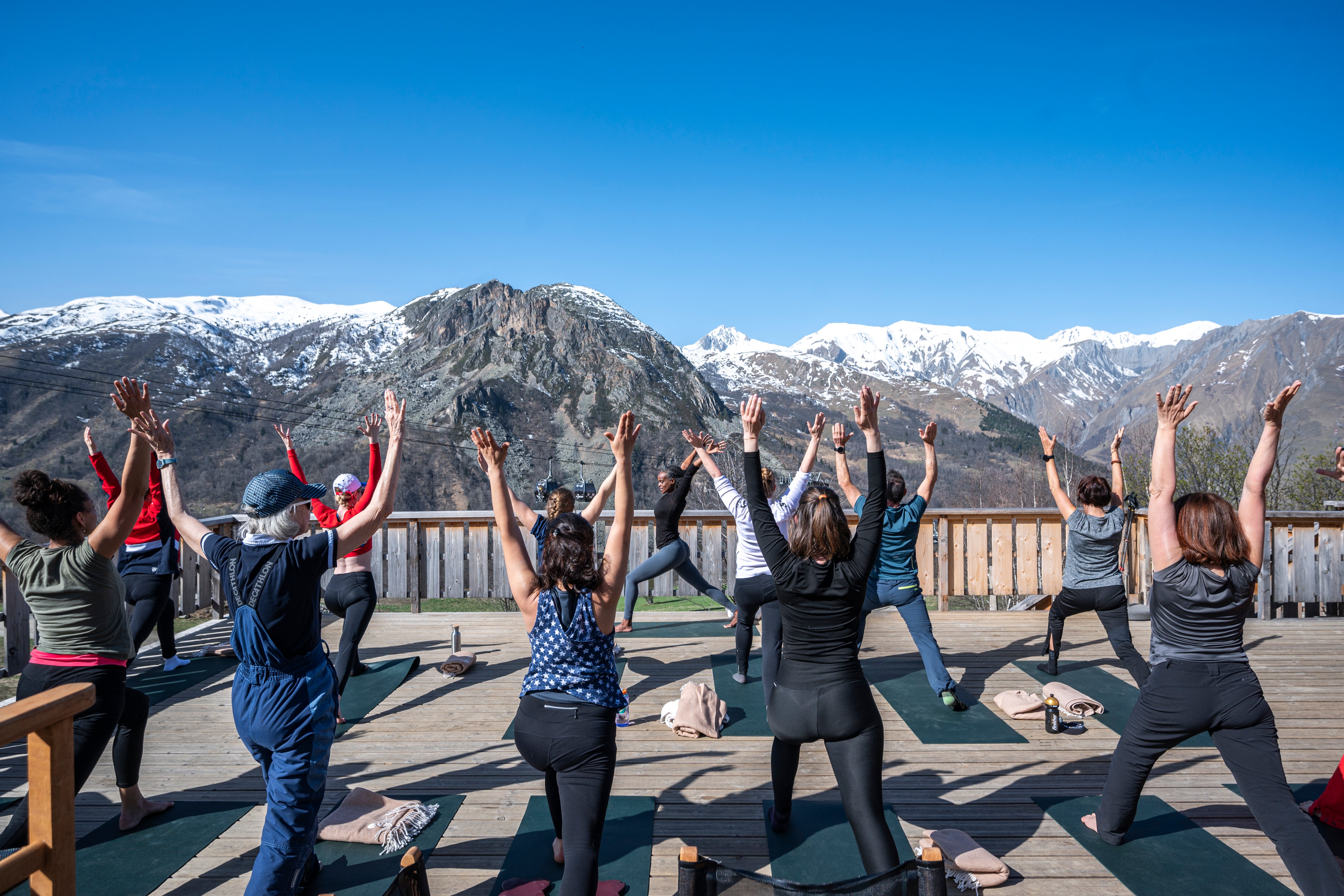 And breathe: the French Alps are an incredible setting for yoga