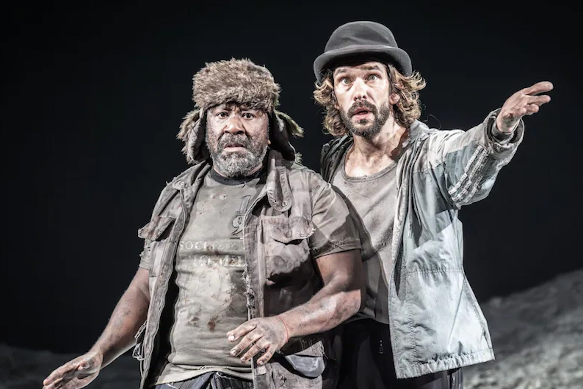 Lucian Msamati and Ben Whishaw in ‘Waiting for Godot’