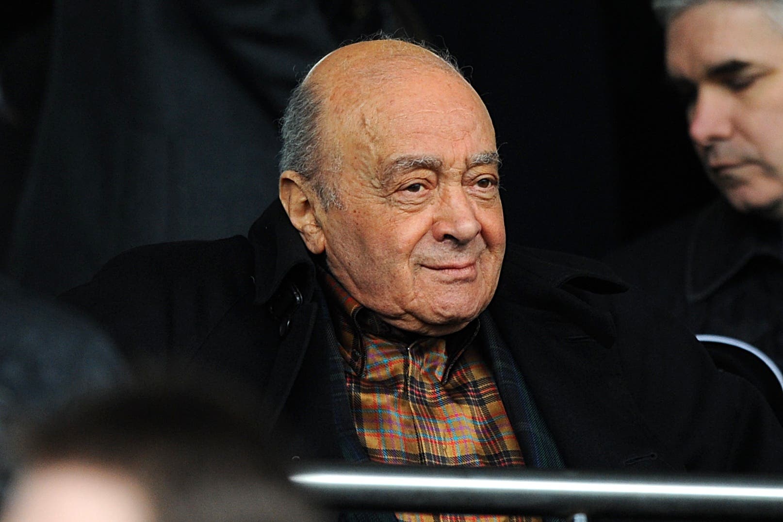 Former Fulham chairman Mohamed Al Fayed in the stands (PA)