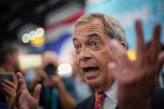 Farage gives closing speech at Reform party conference – live