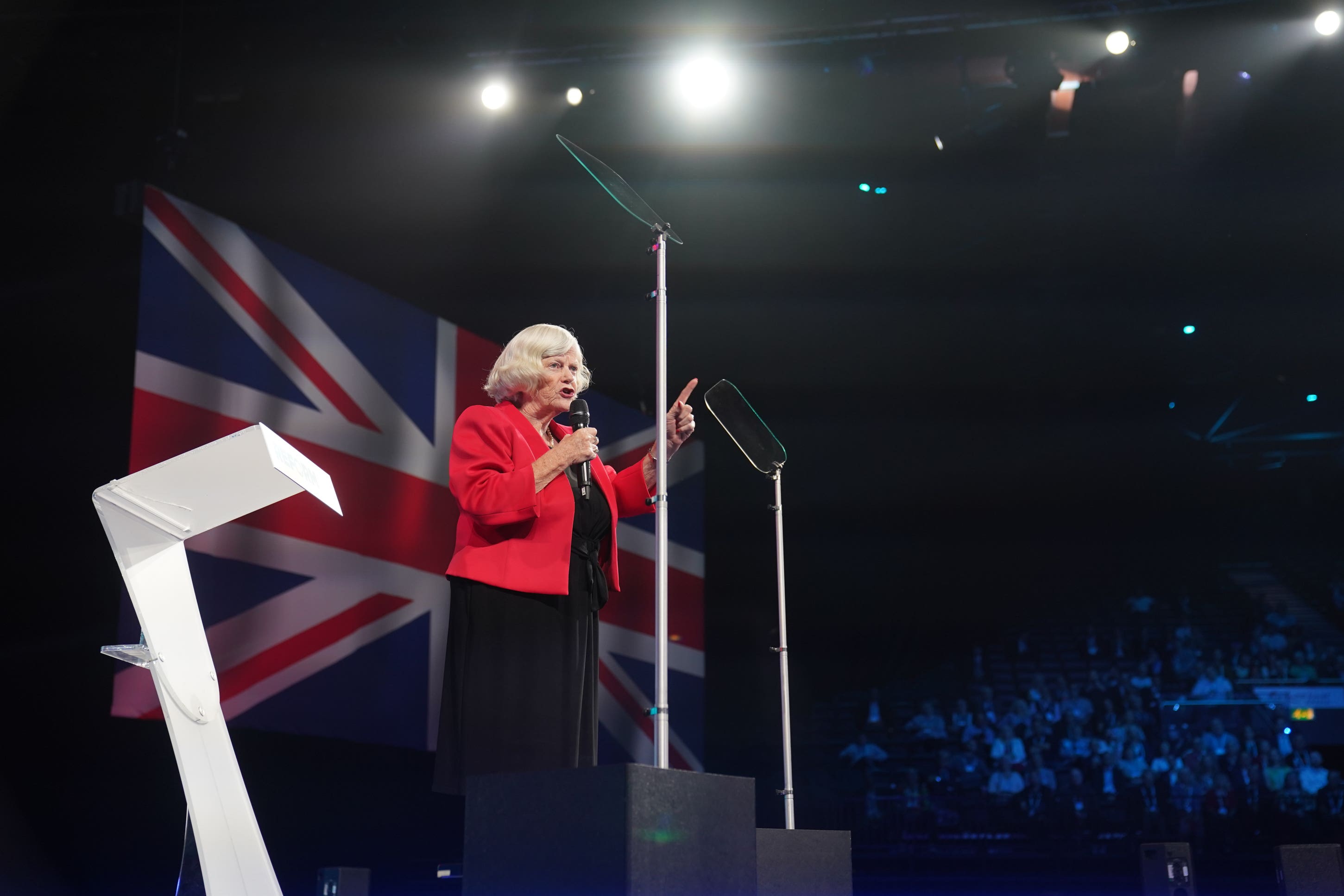 Ann Widdecombe said she once proposed taking over a disused holiday camp, installing Portakabins and buying a prison ship to respond to prison overcrowding (Joe Giddens/PA)