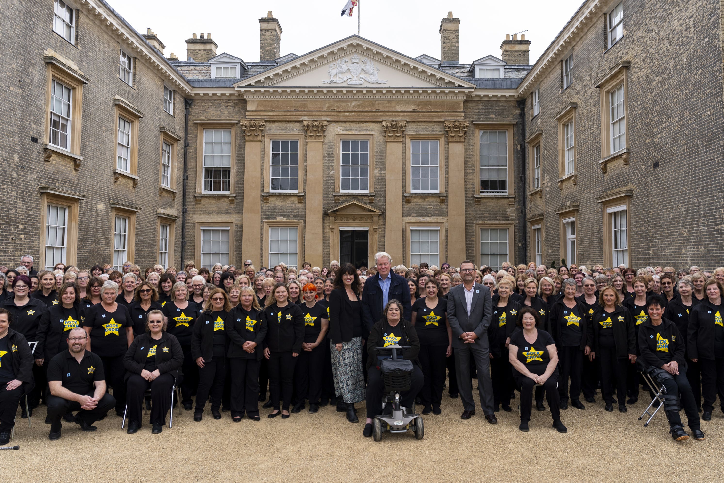 Earl Spencer met with the Rock Choir members at Althorp House (Jordan Pettitt/PA)