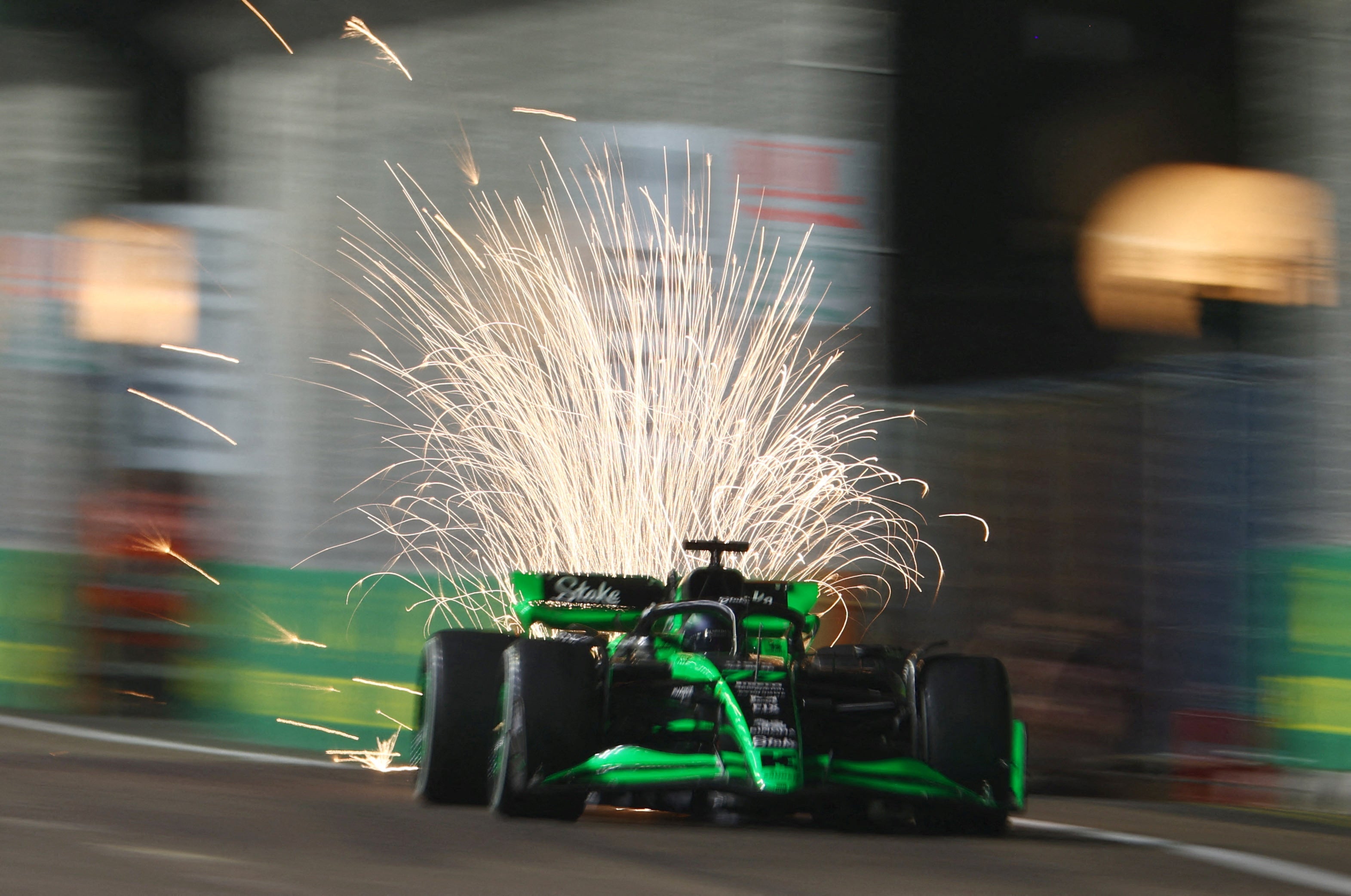 Bottas in action in Singapore