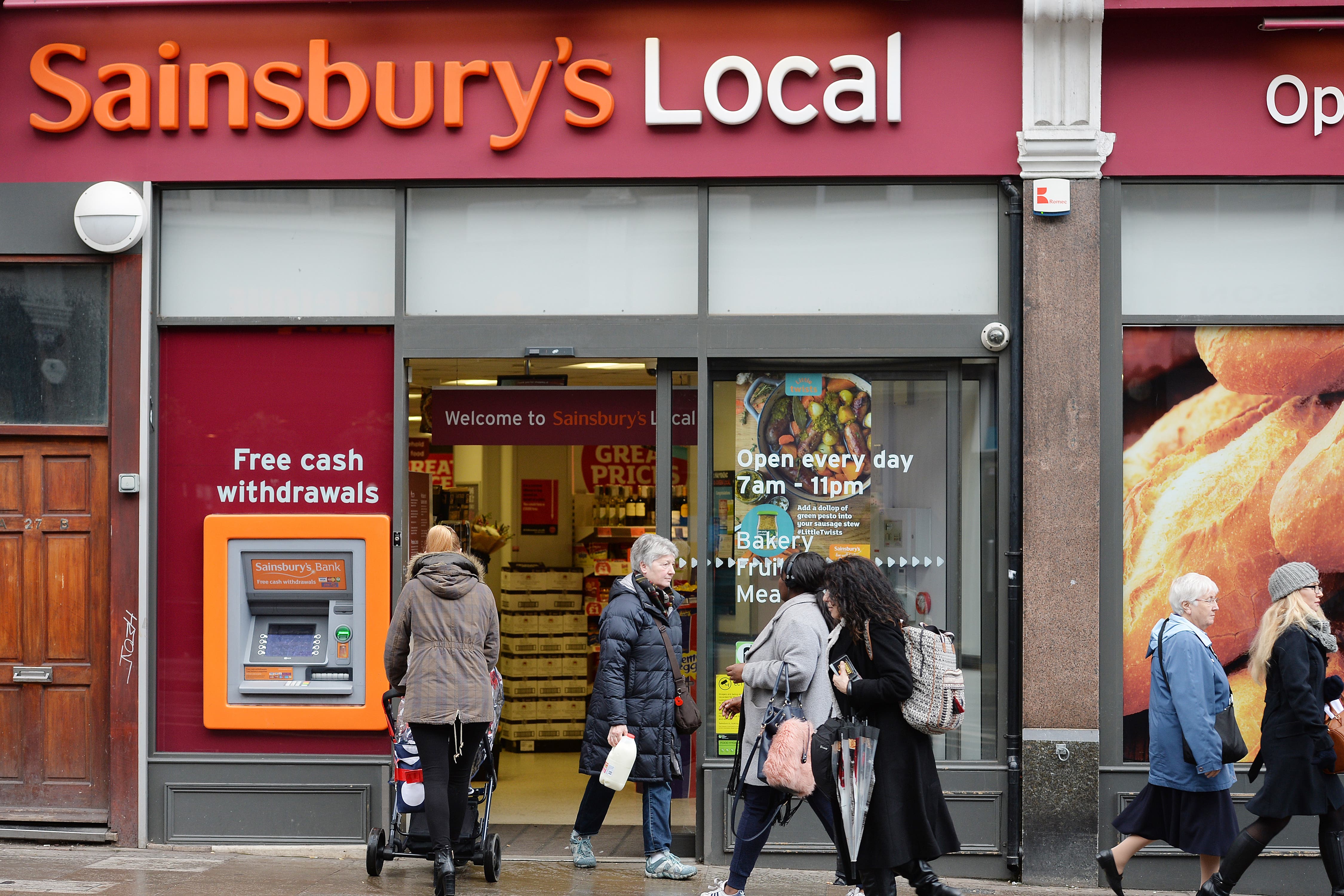 The Sainsbury’s Local mini market, in Wooford Green Essex (PA)