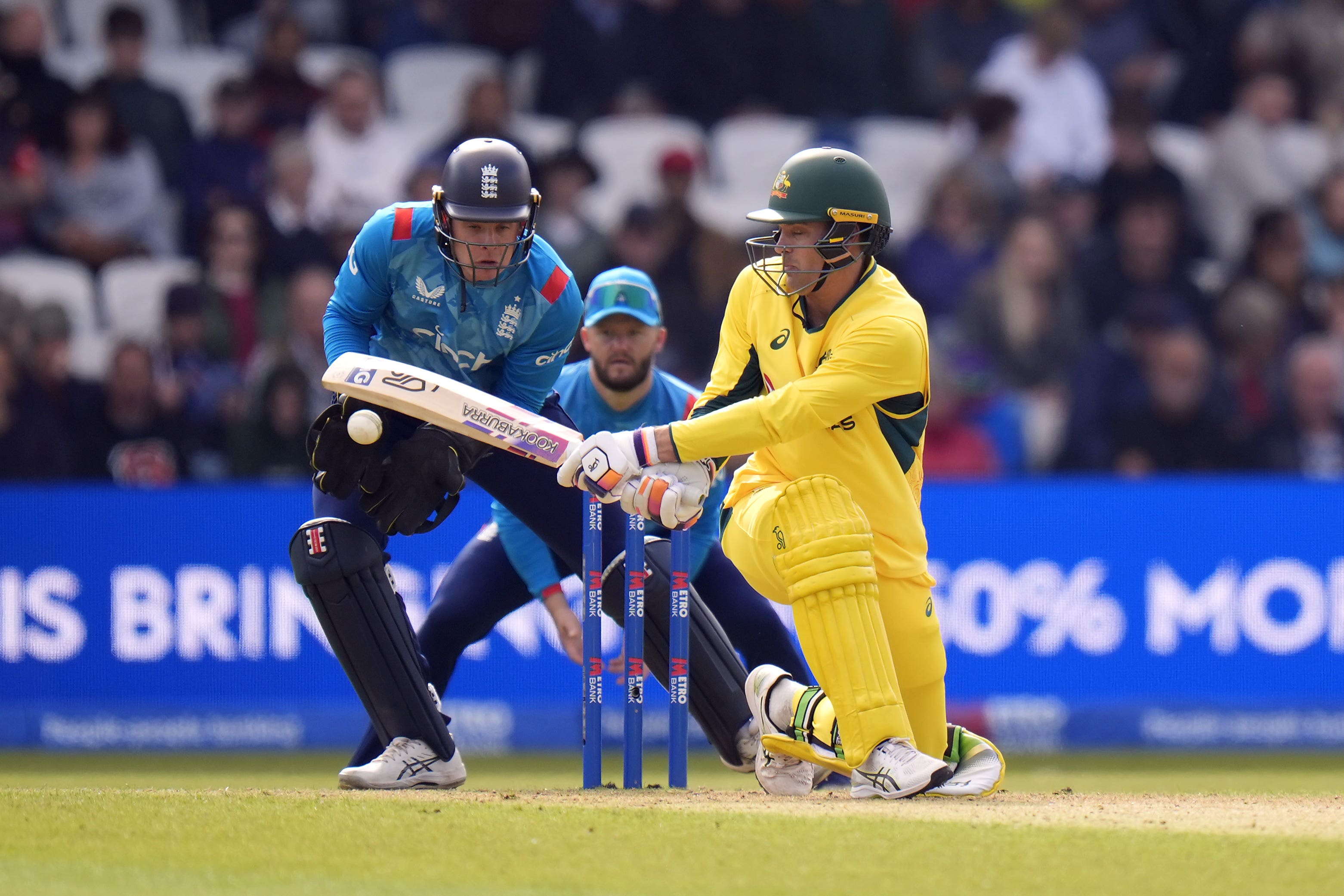 Alex Carey frustrated England in a last-wicket stand alongside Josh Hazlewood (Danny Lawson/PA)